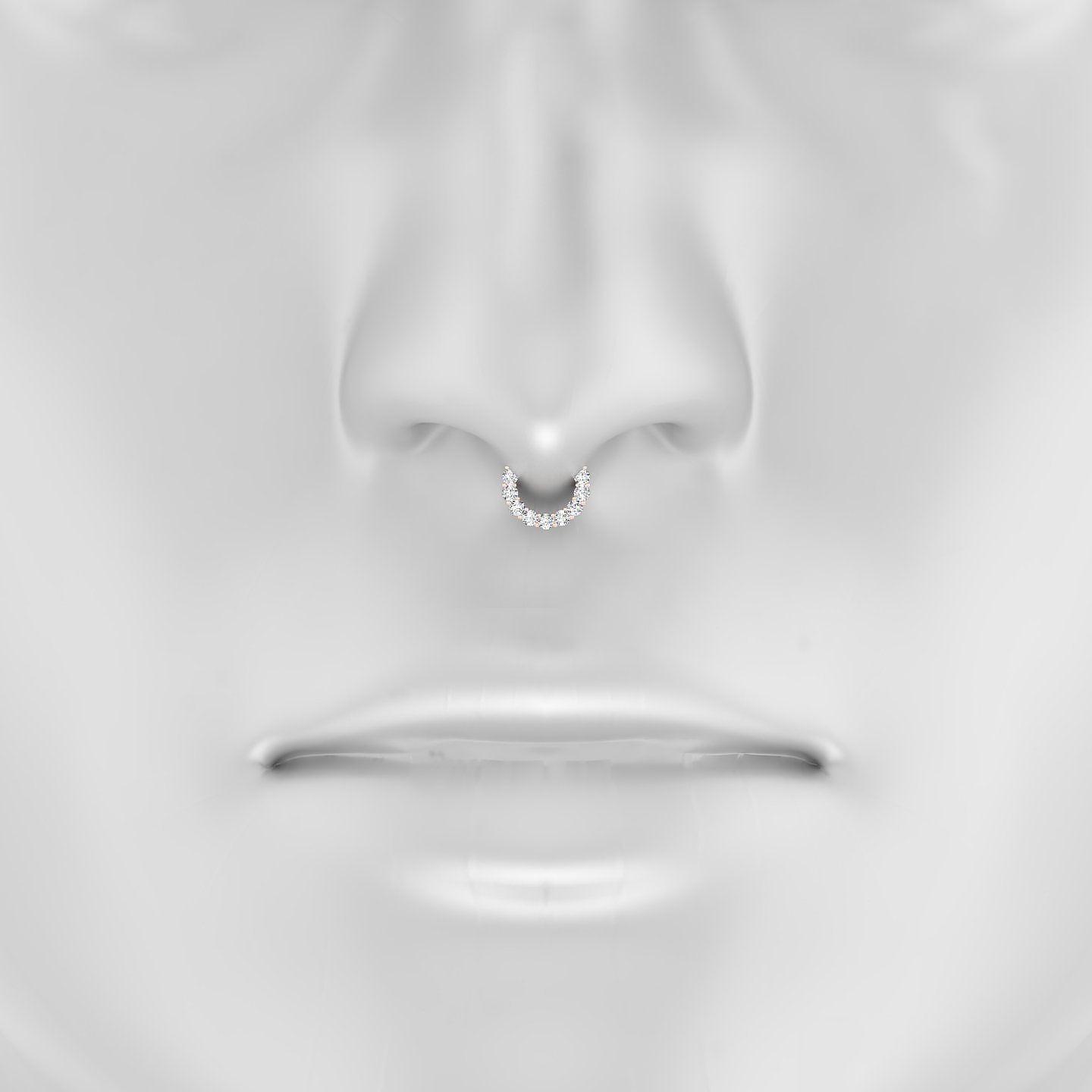 Vesta | 18k Rose Gold 6.5 mm Diamond Septum Piercing