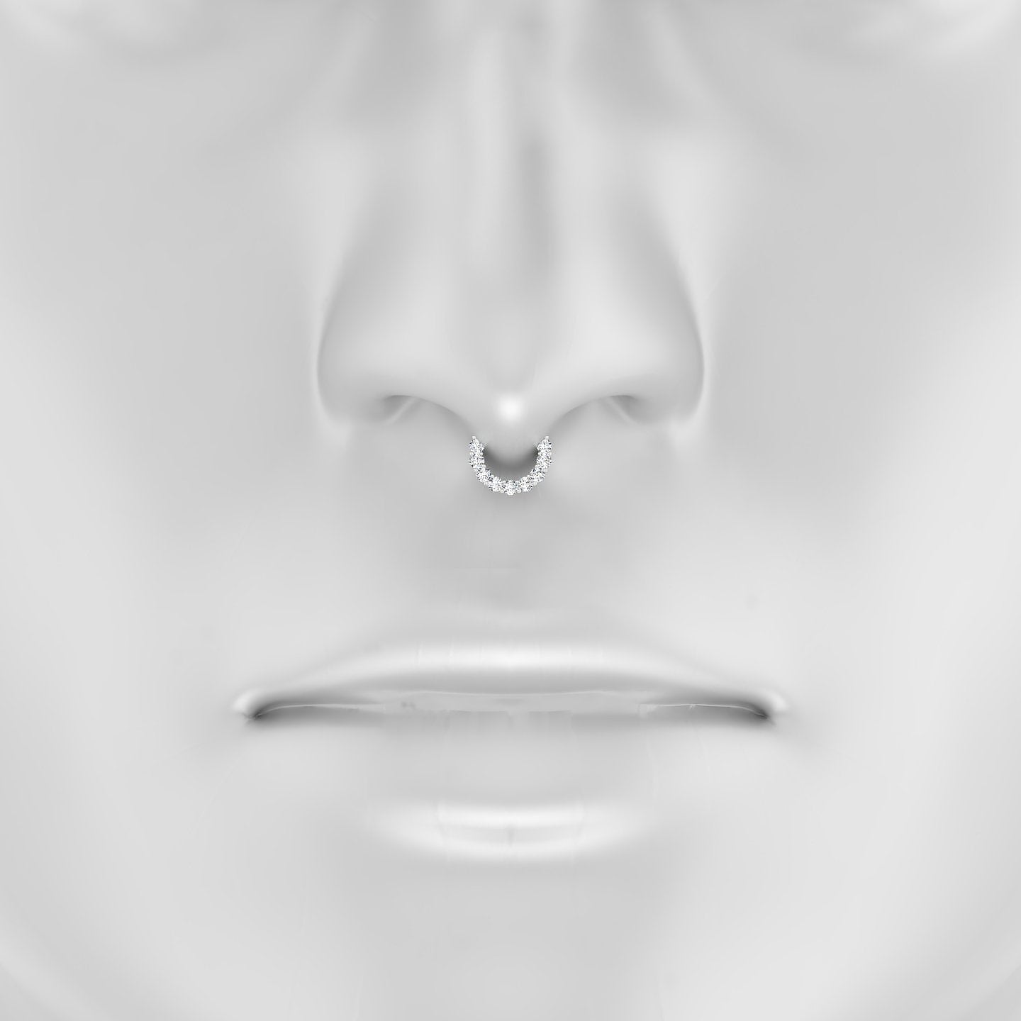 Vesta | 18k White Gold 6.5 mm Diamond Septum Piercing