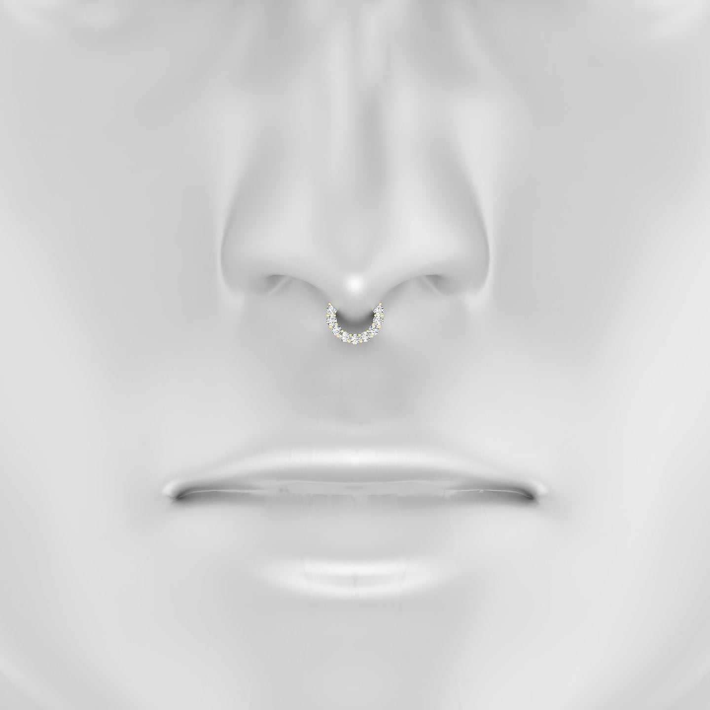 Vesta | 18k Yellow Gold 6.5 mm Diamond Septum Piercing