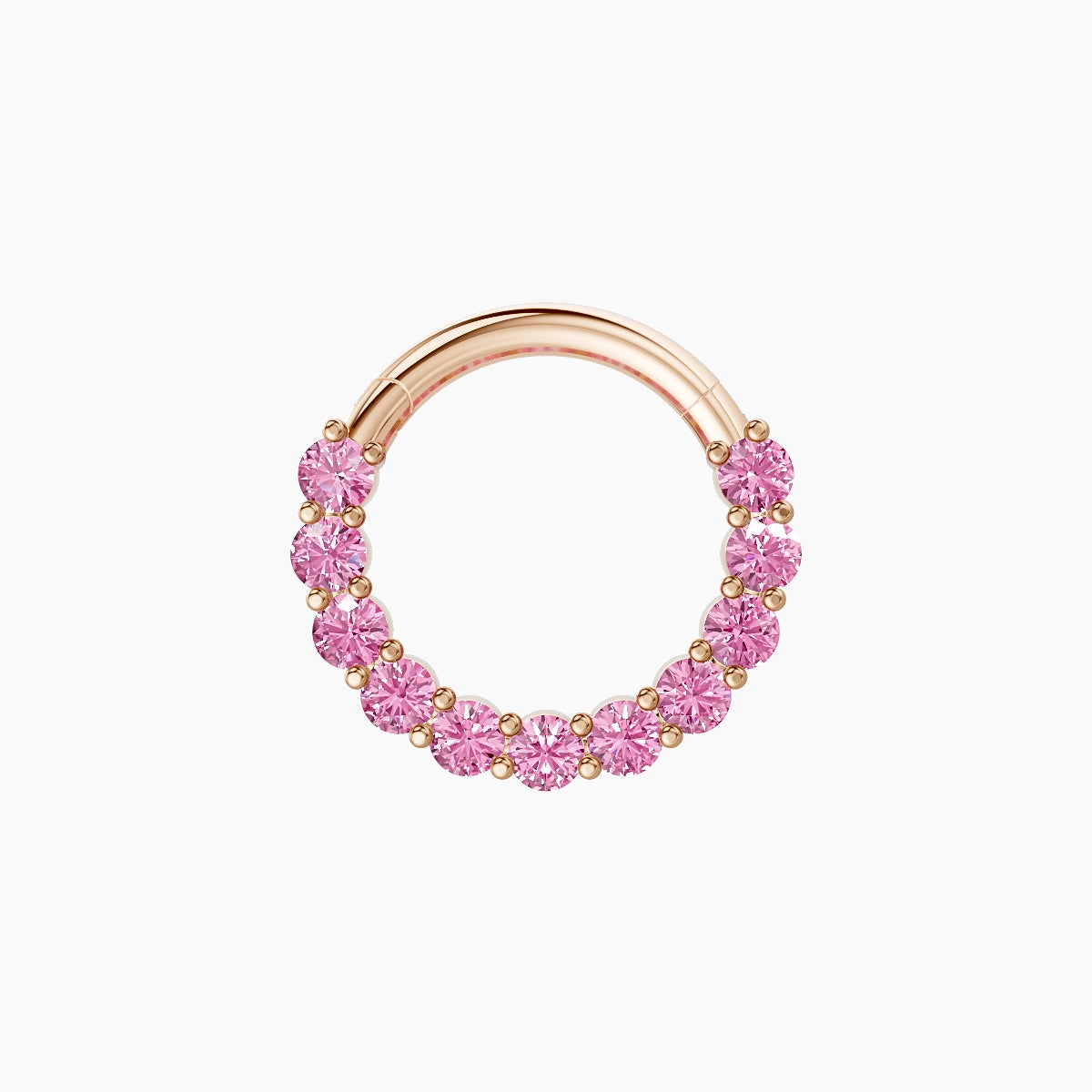 Vesta | 18k Rose Gold 8 mm Pink Sapphire Daith Piercing