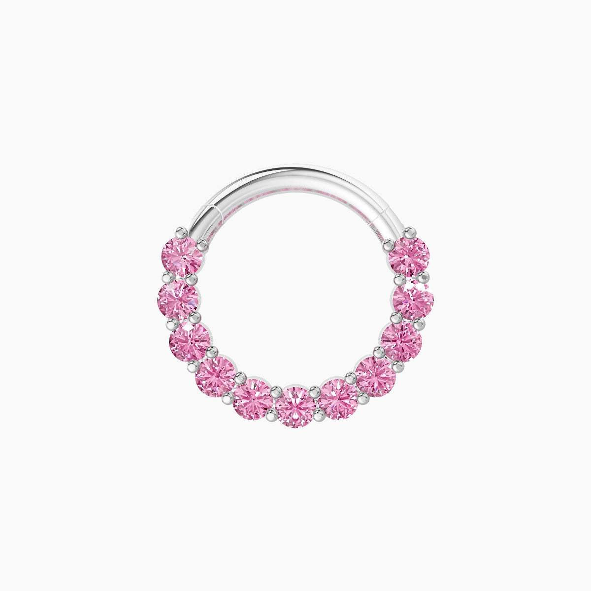 Vesta | 18k White Gold 8 mm Pink Sapphire Daith Piercing