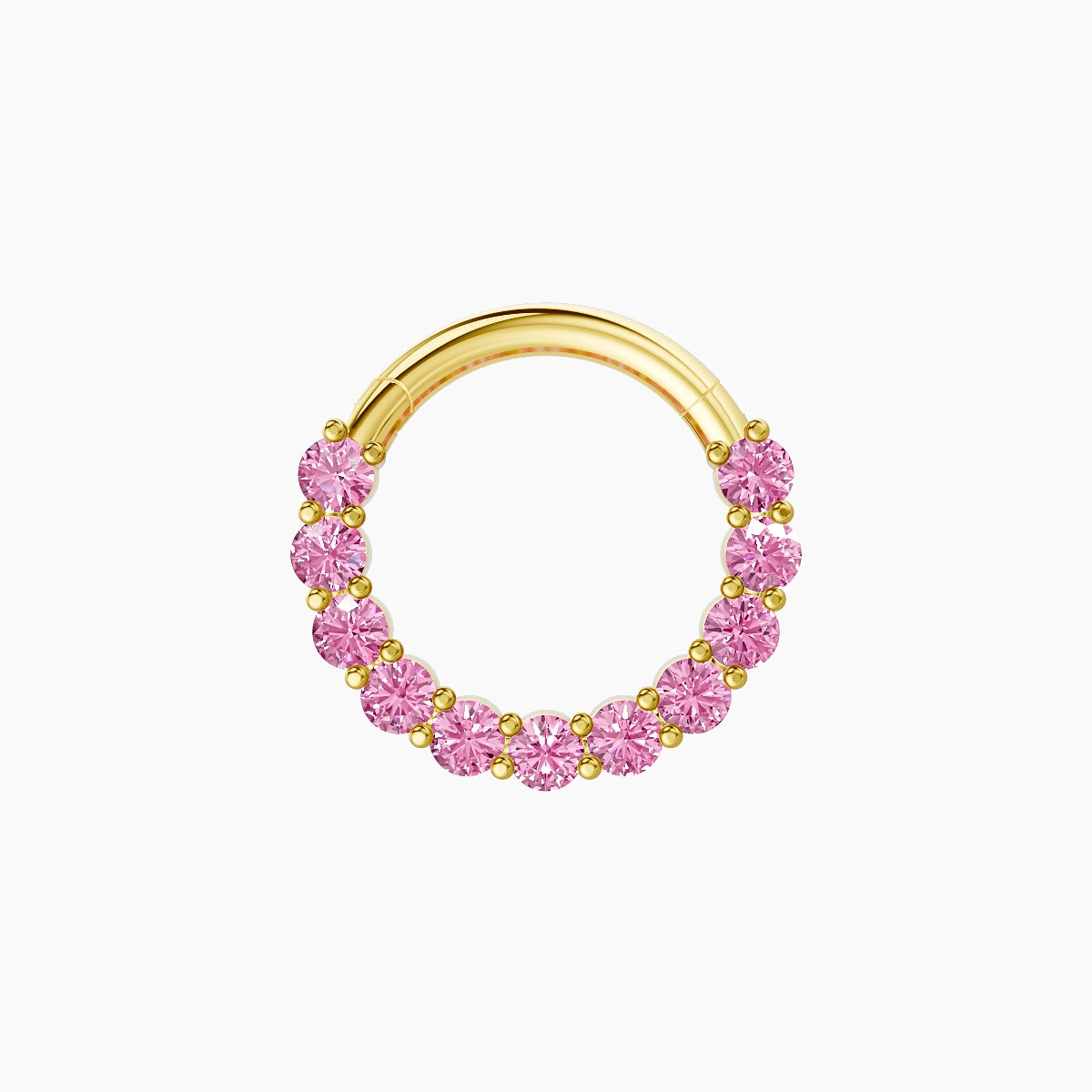 Vesta | 18k Yellow Gold 8 mm Pink Sapphire Daith Piercing