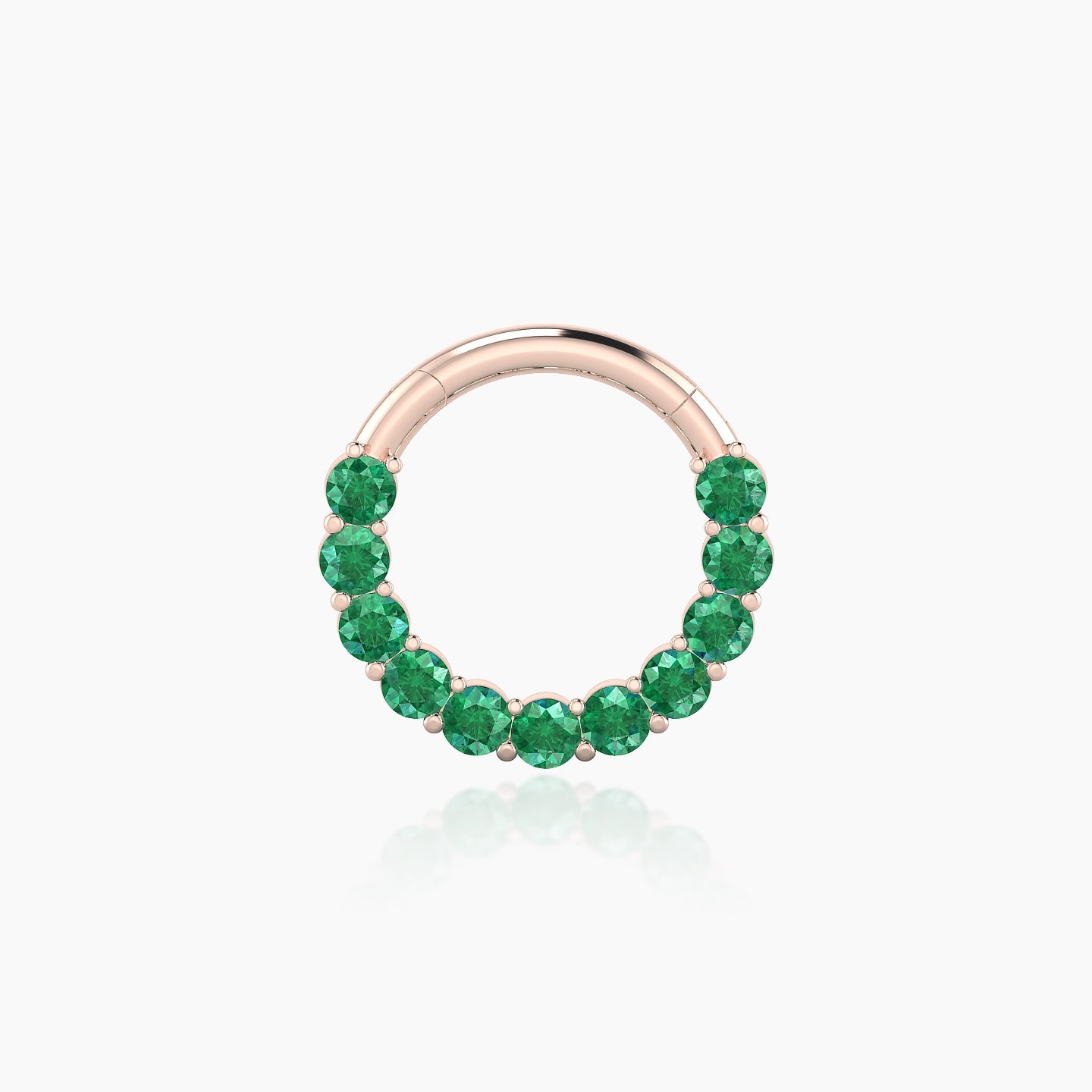 Vesta | 18k Rose Gold 8 mm Emerald Daith Piercing