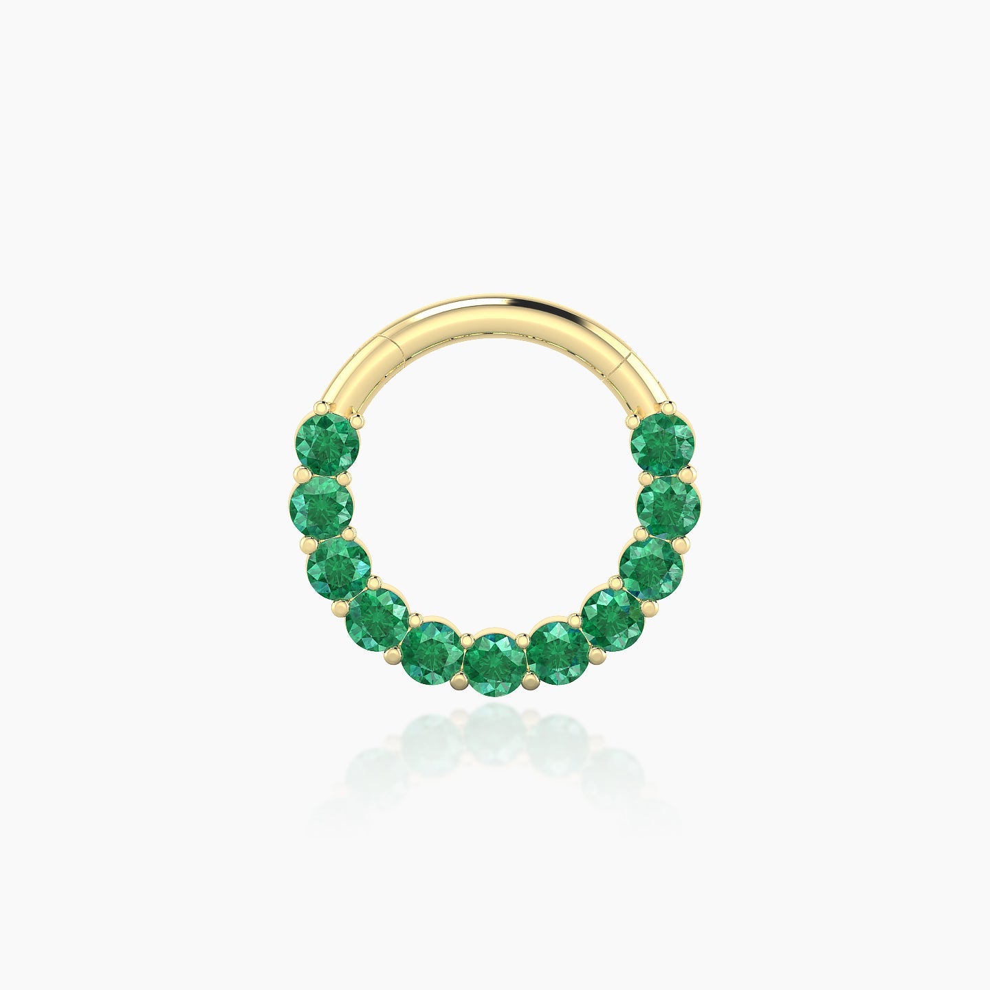 Vesta | 18k Yellow Gold 8 mm Emerald Daith Piercing