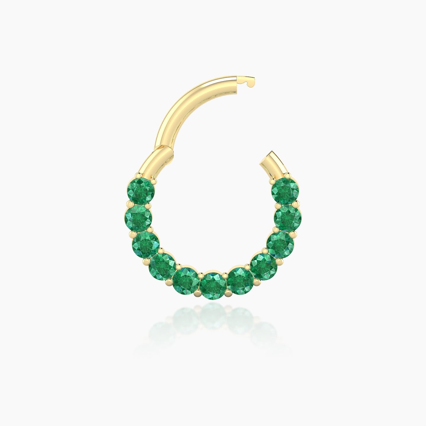 Vesta | 18k Yellow Gold 8 mm Emerald Daith Piercing