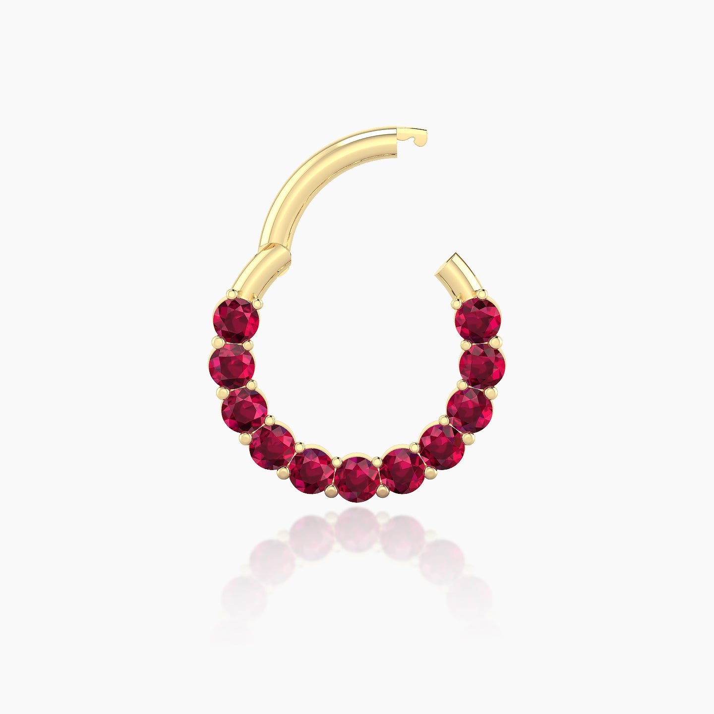 Vesta | 18k Yellow Gold 8 mm Ruby Daith Piercing