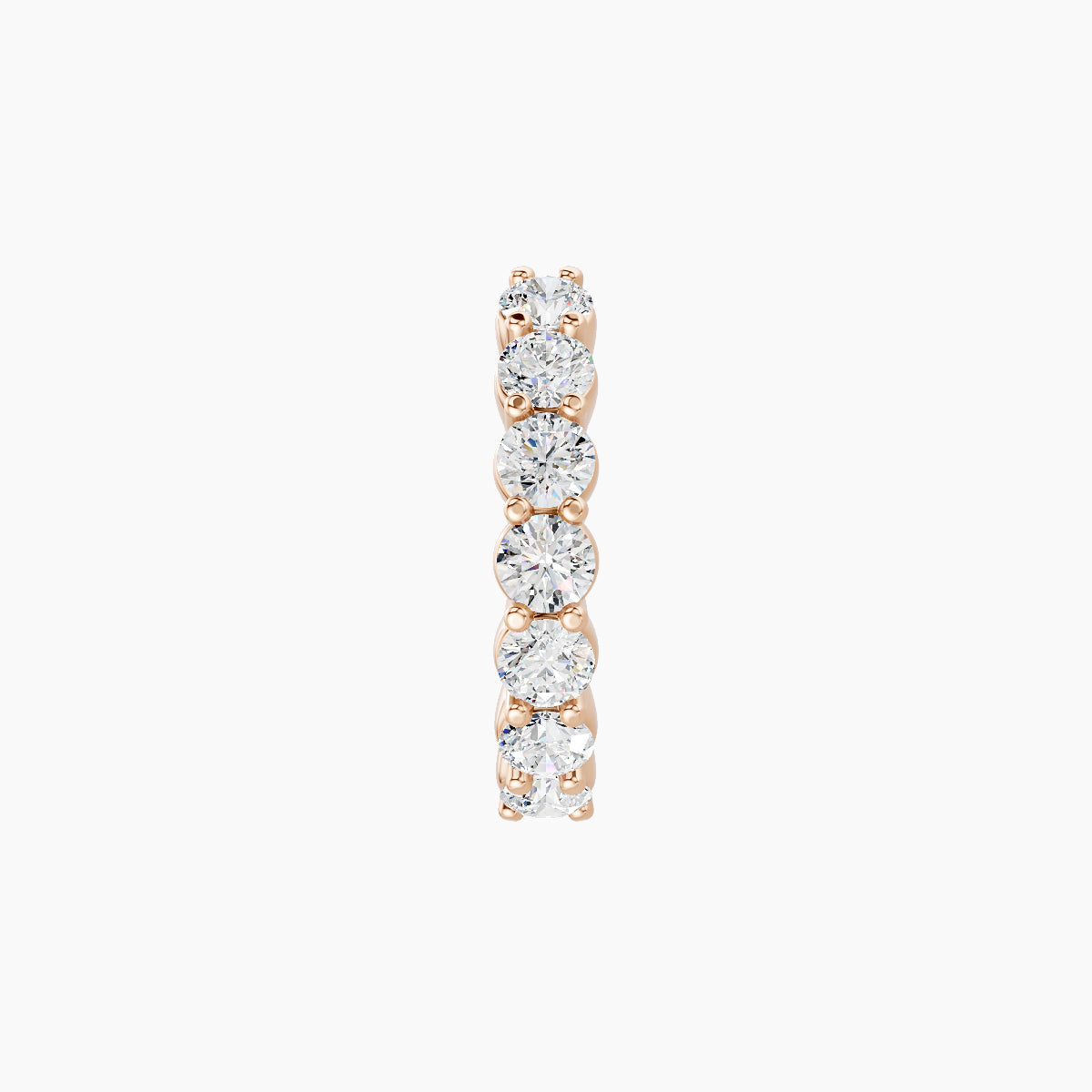 Vesta | 18k Rose Gold 8 mm Diamond Hoop Piercing
