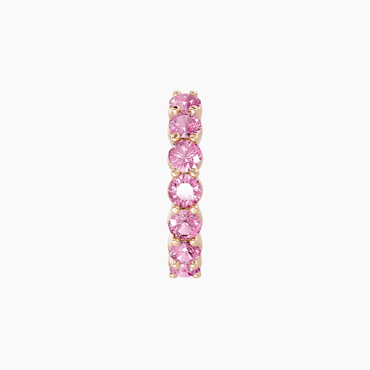 Vesta | 18k Rose Gold 8 mm Pink Sapphire Hoop Piercing