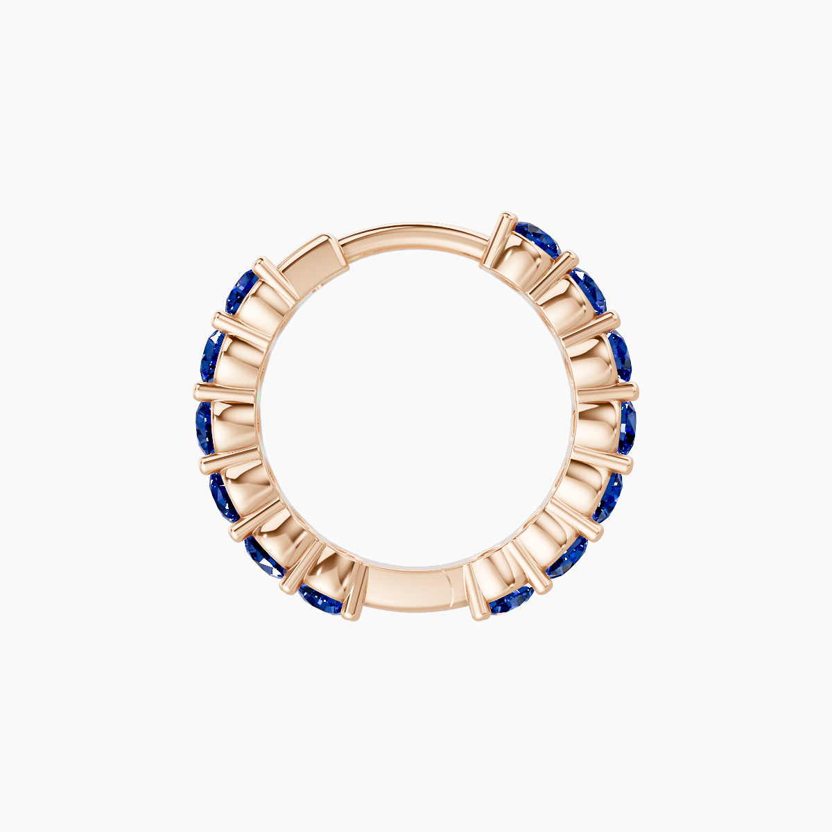 Vesta | 18k Rose Gold 8 mm Sapphire Hoop Piercing