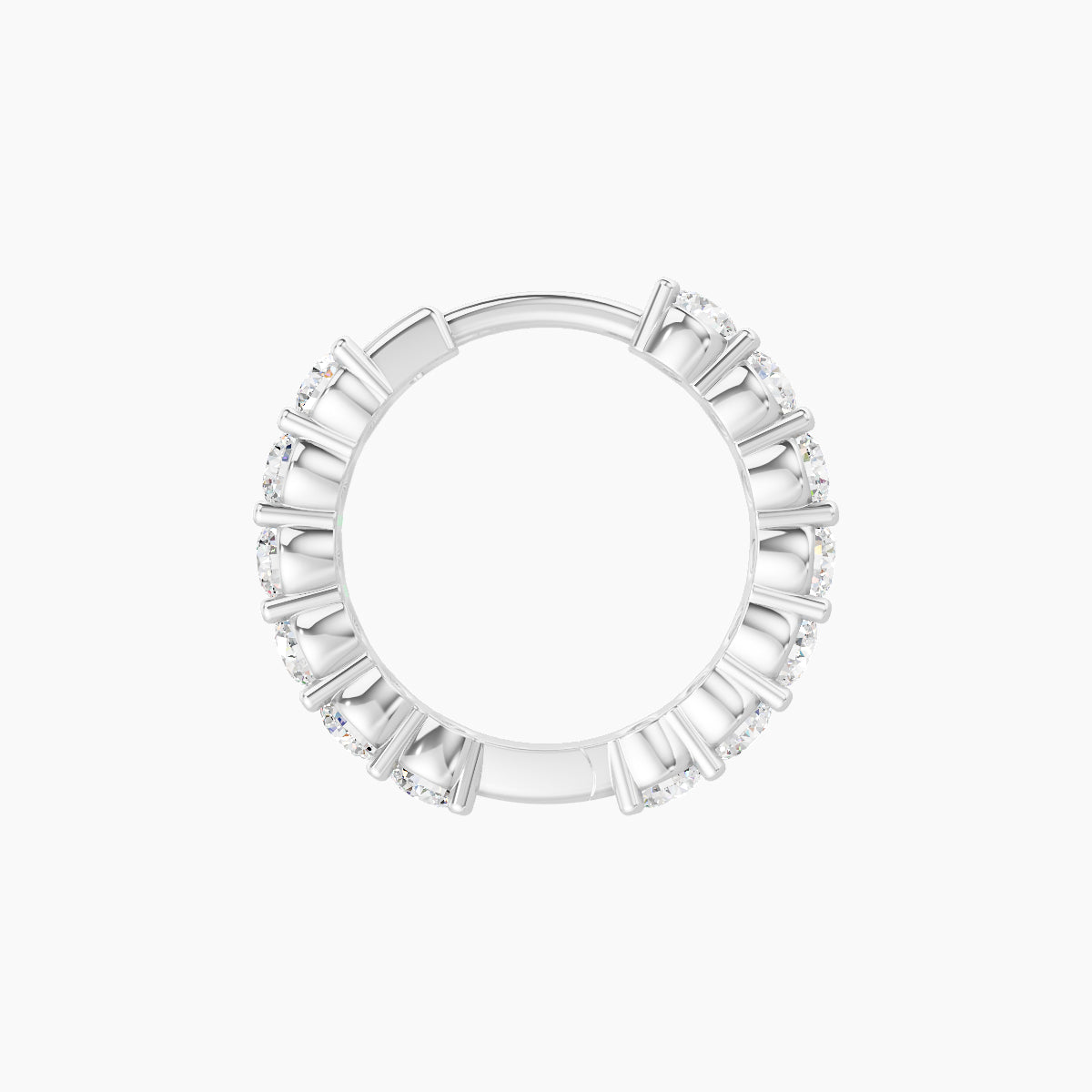 Vesta | 18k White Gold 8 mm Diamond Hoop Piercing