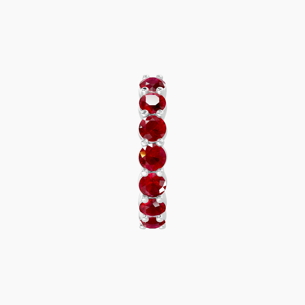 Vesta | 18k White Gold 8 mm Ruby Hoop Piercing