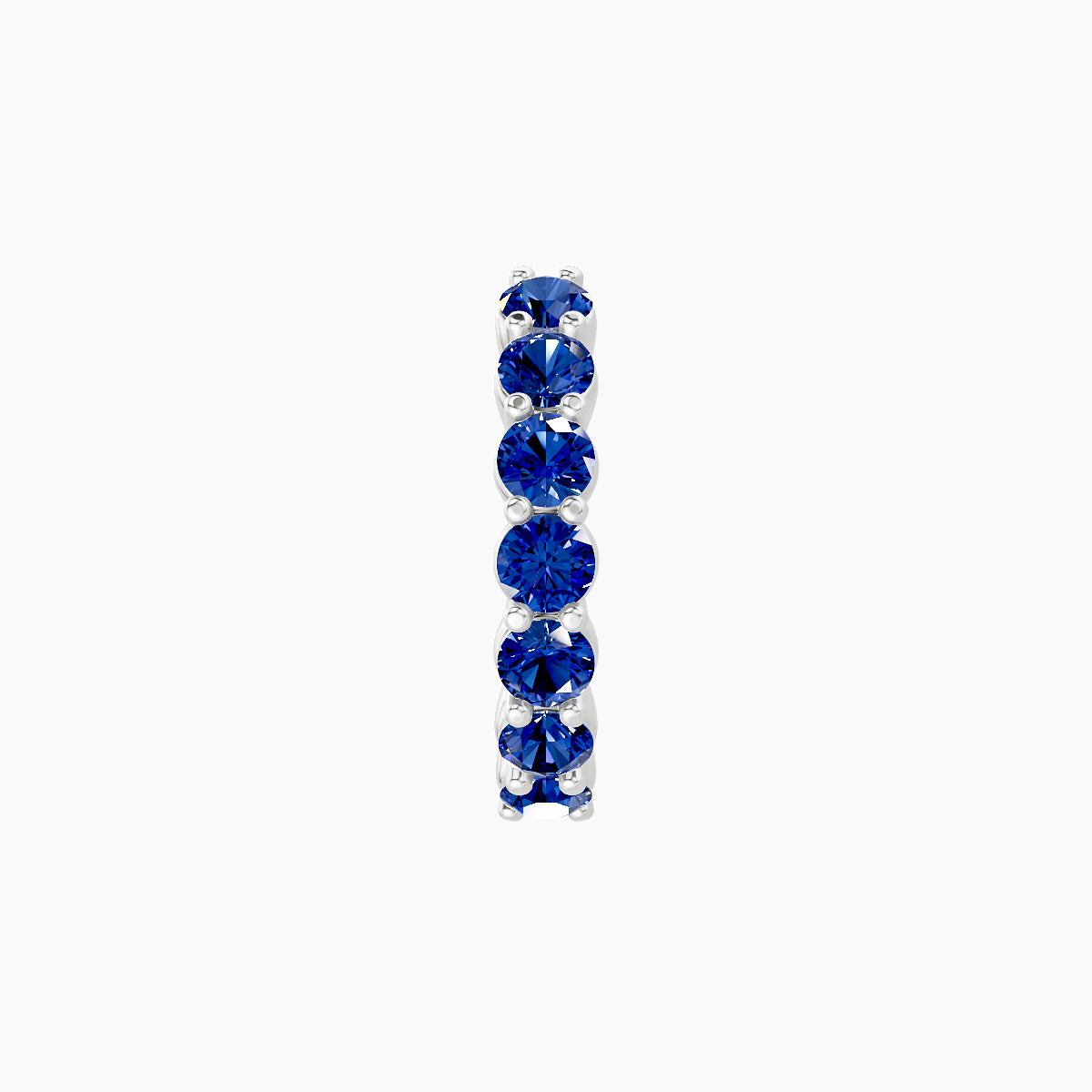 Vesta | 18k White Gold 8 mm Sapphire Hoop Piercing
