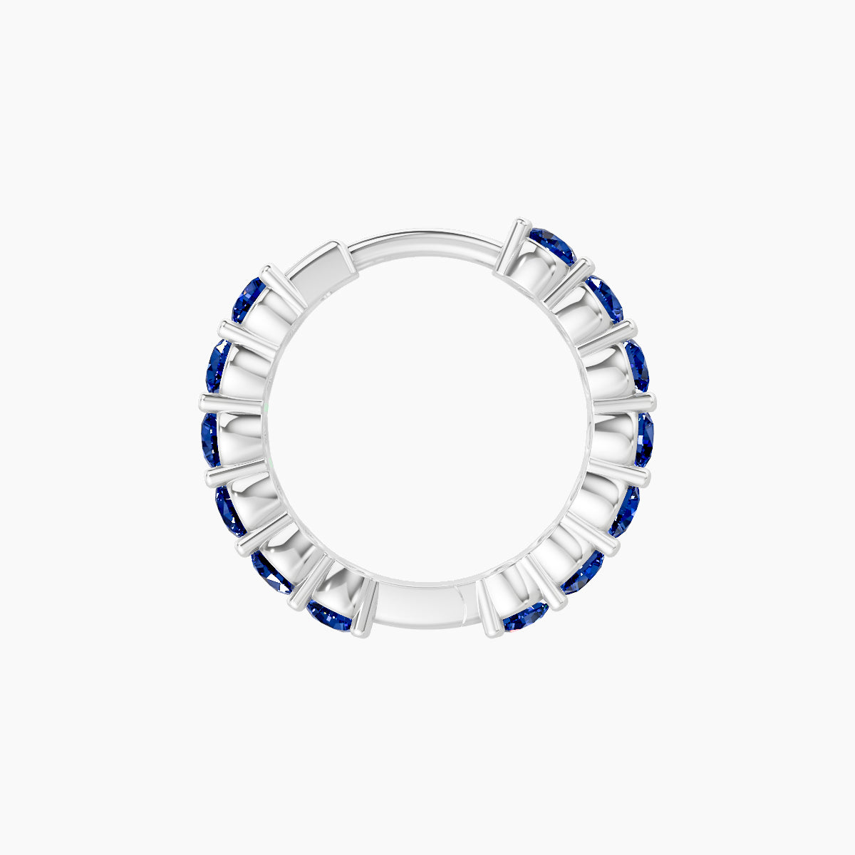 Vesta | 18k White Gold 8 mm Sapphire Hoop Piercing