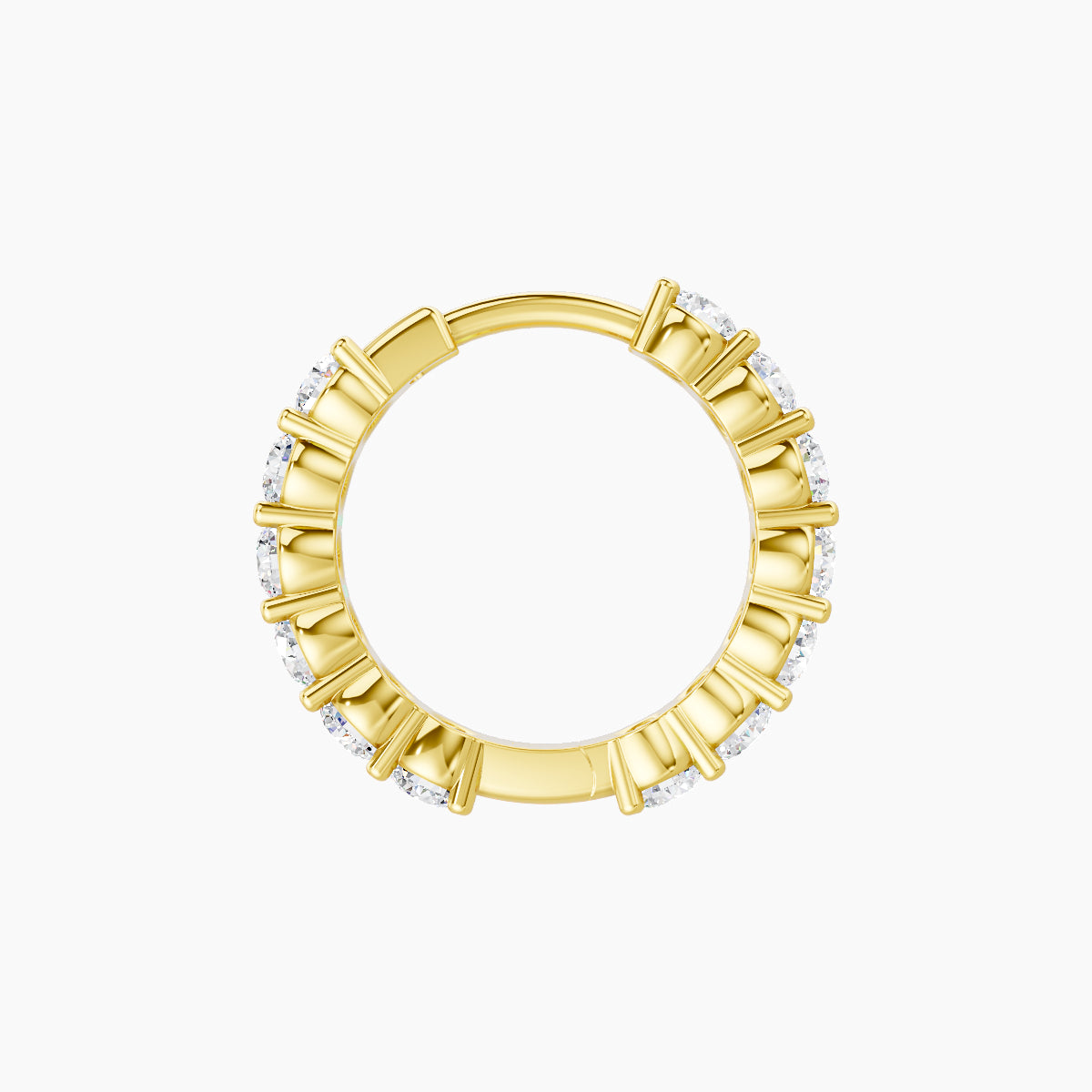 Vesta | 18k Yellow Gold 8 mm Diamond Hoop Piercing