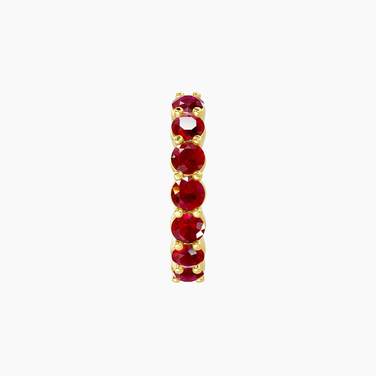 Vesta | 18k Yellow Gold 8 mm Ruby Hoop Piercing