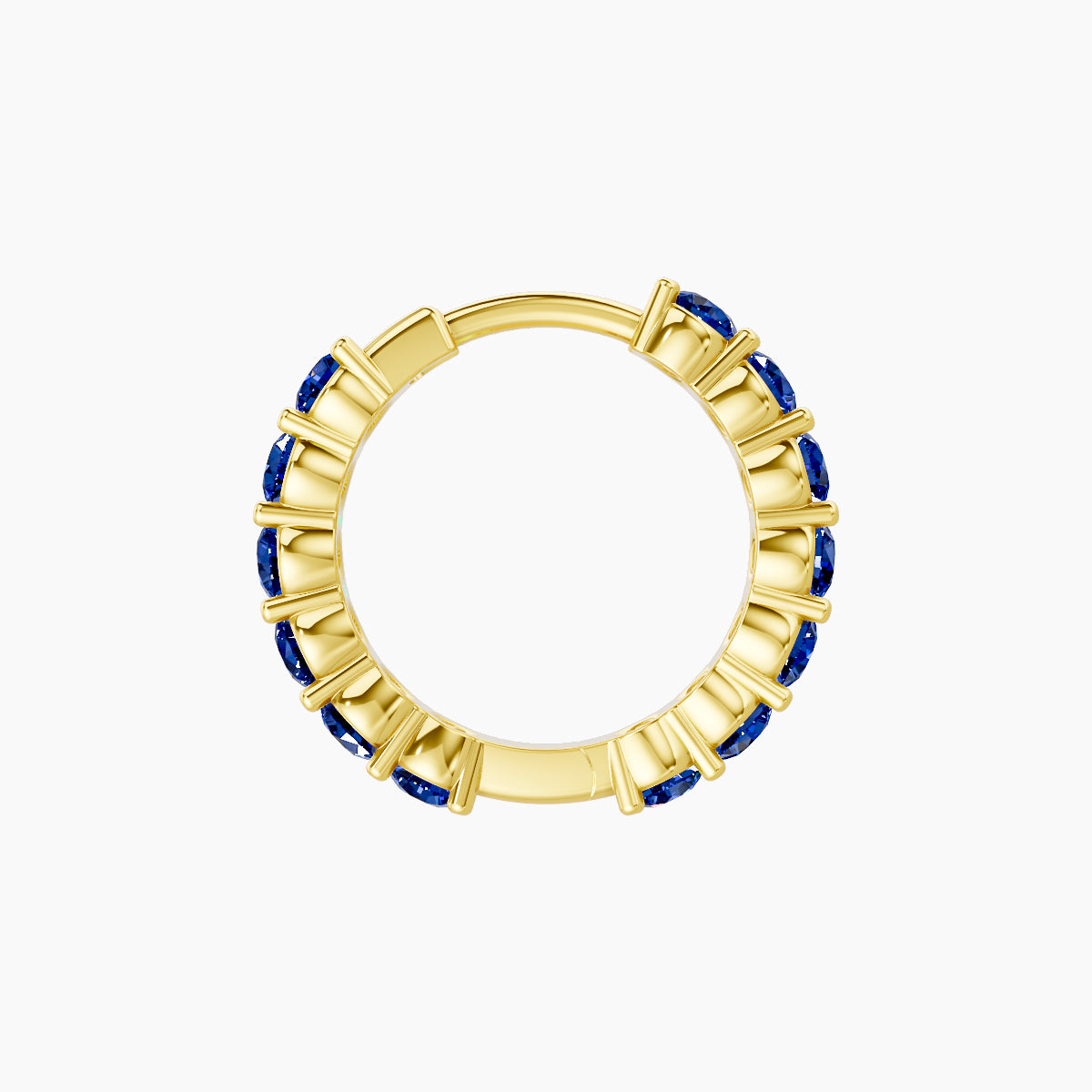 Vesta | 18k Yellow Gold 8 mm Sapphire Hoop Piercing