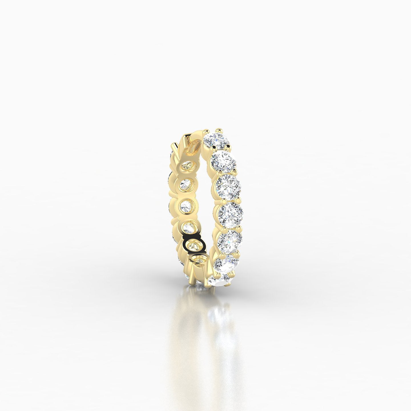 Vesta | 18k Yellow Gold 8 mm Diamond Hoop Piercing