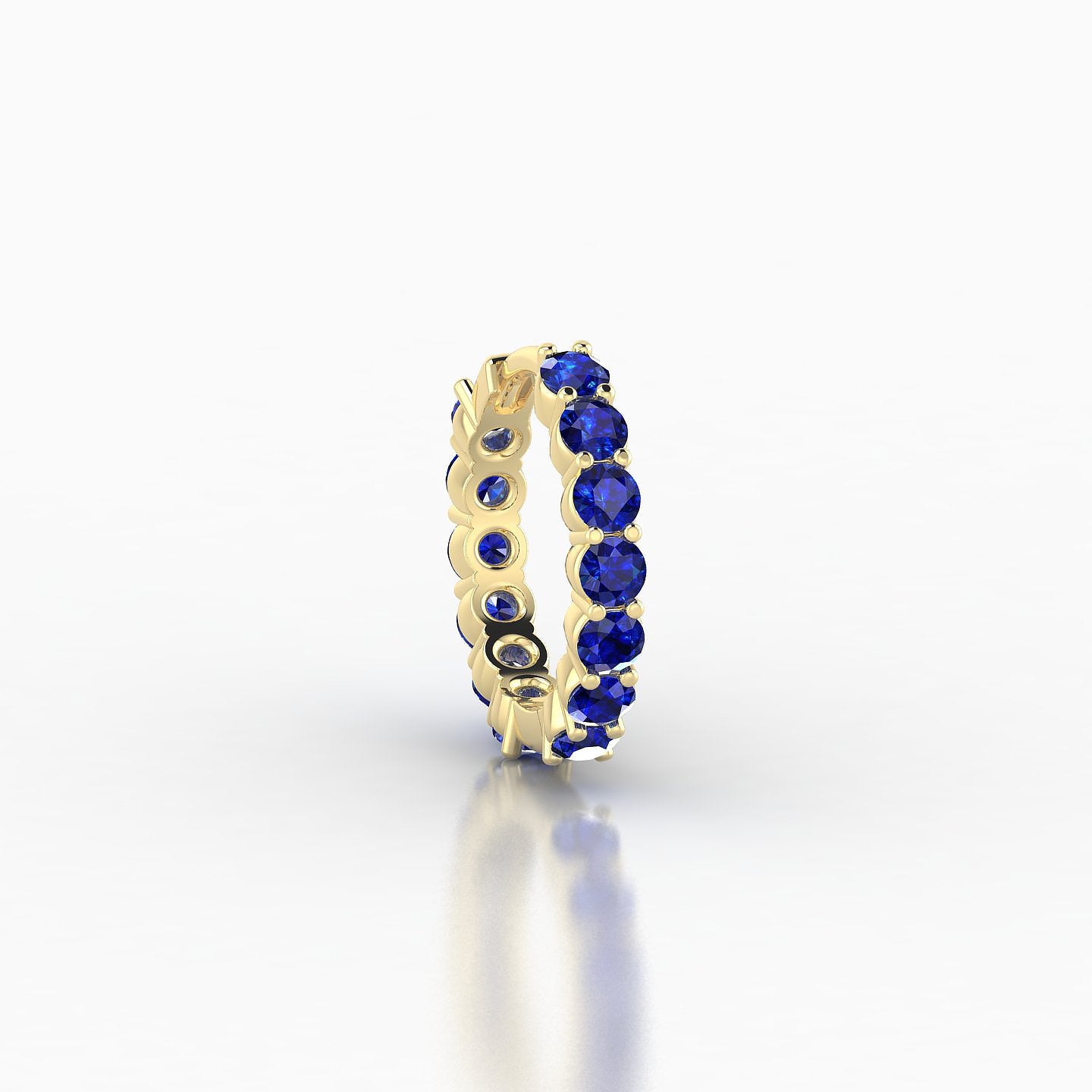 Vesta | 18k Yellow Gold 8 mm Sapphire Hoop Piercing