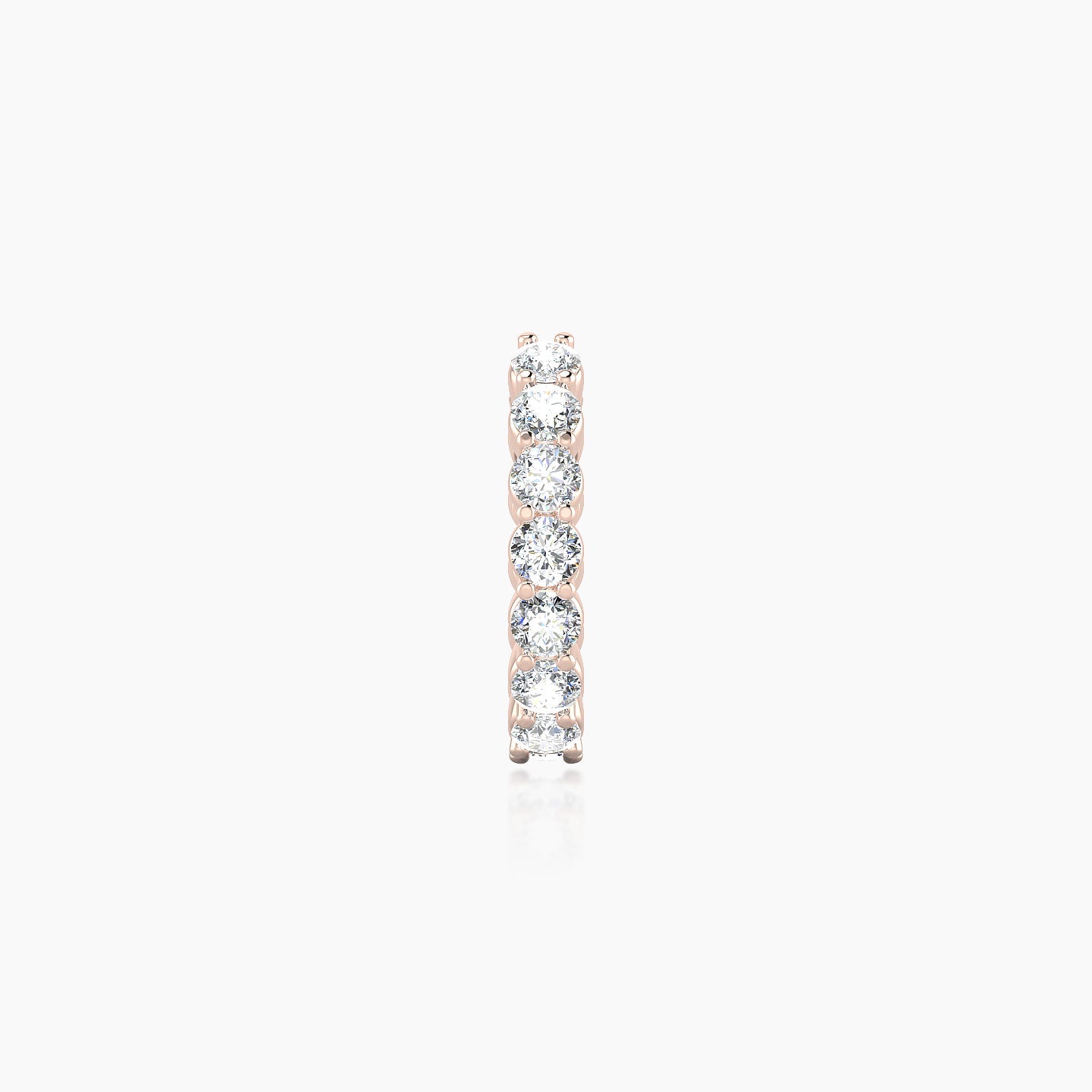 Vesta | 18k Rose Gold 8 mm Diamond Hoop Piercing