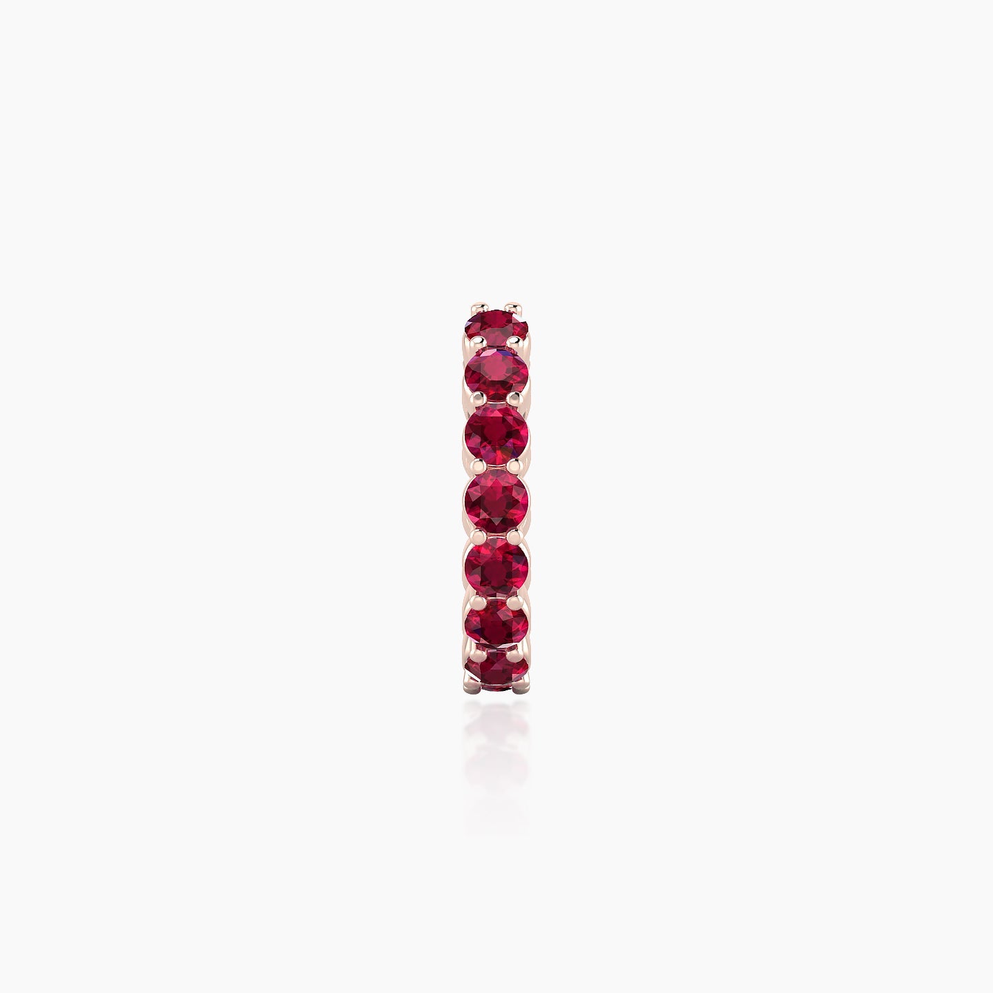 Vesta | 18k Rose Gold 8 mm Ruby Hoop Piercing