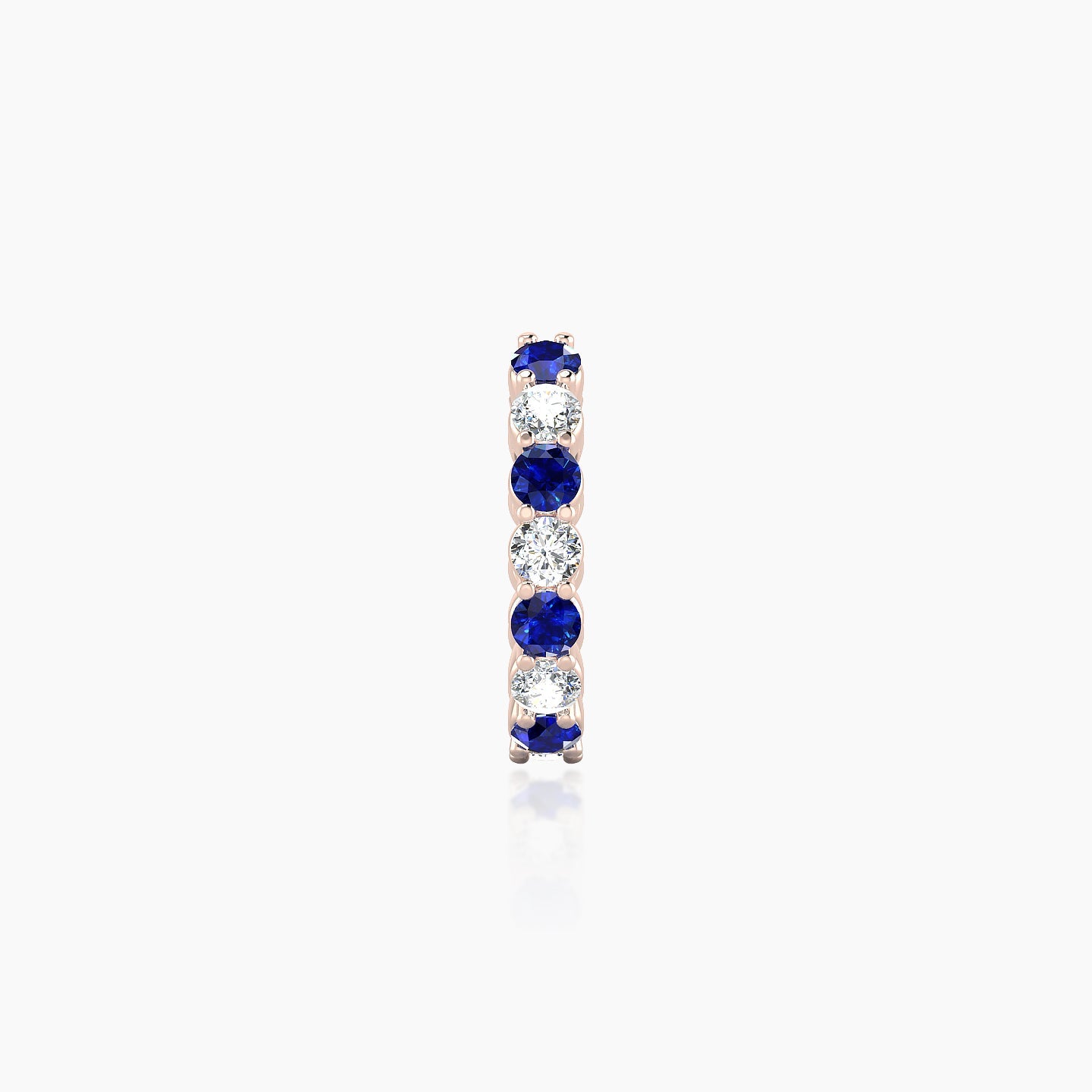 Vesta | 18k Rose Gold 8 mm Sapphire & Diamond Hoop Piercing