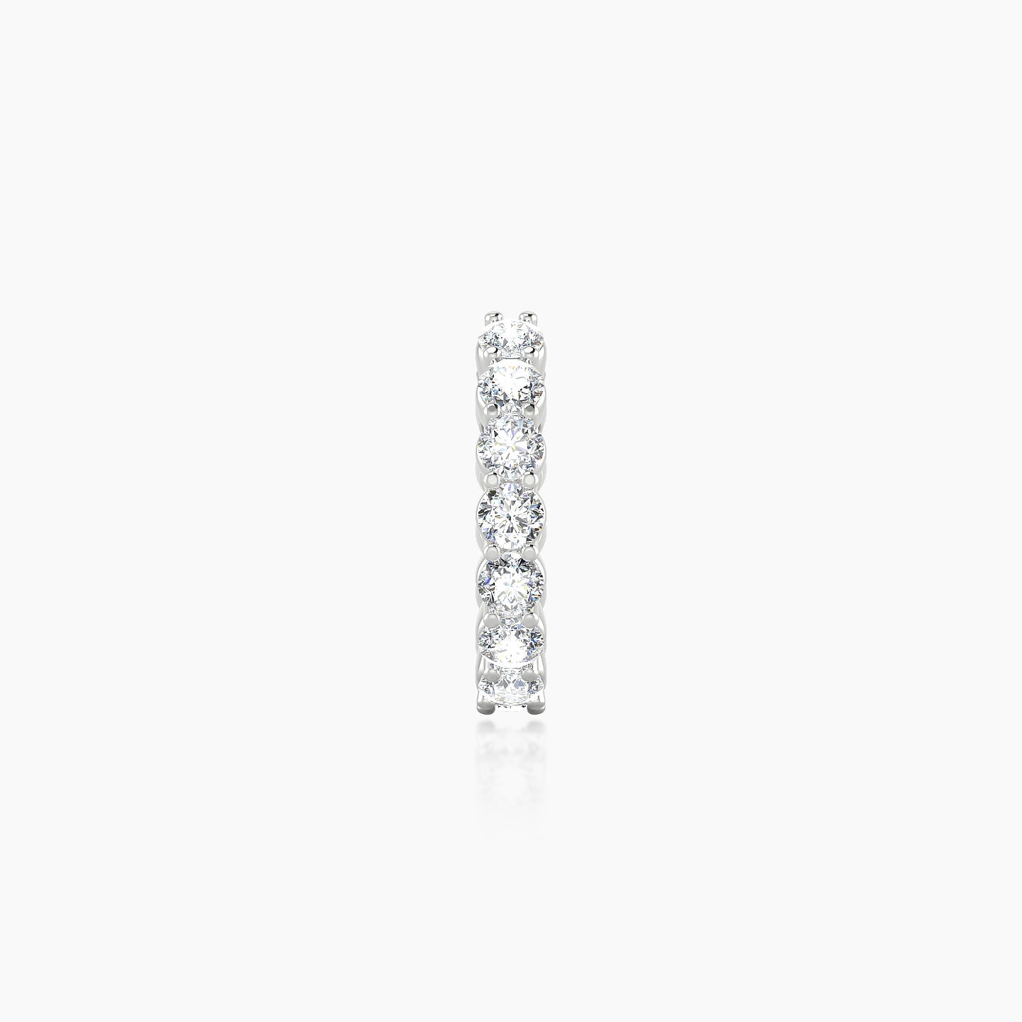 Vesta | 18k White Gold 8 mm Diamond Hoop Piercing