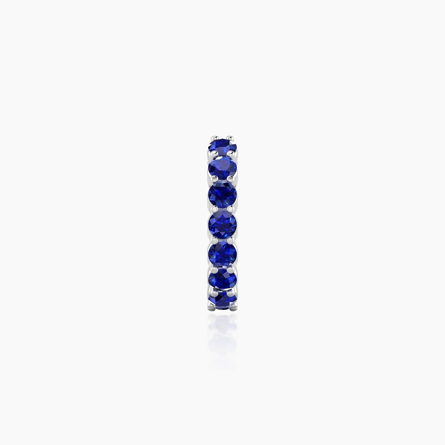 Vesta | 18k White Gold 8 mm Sapphire Hoop Piercing