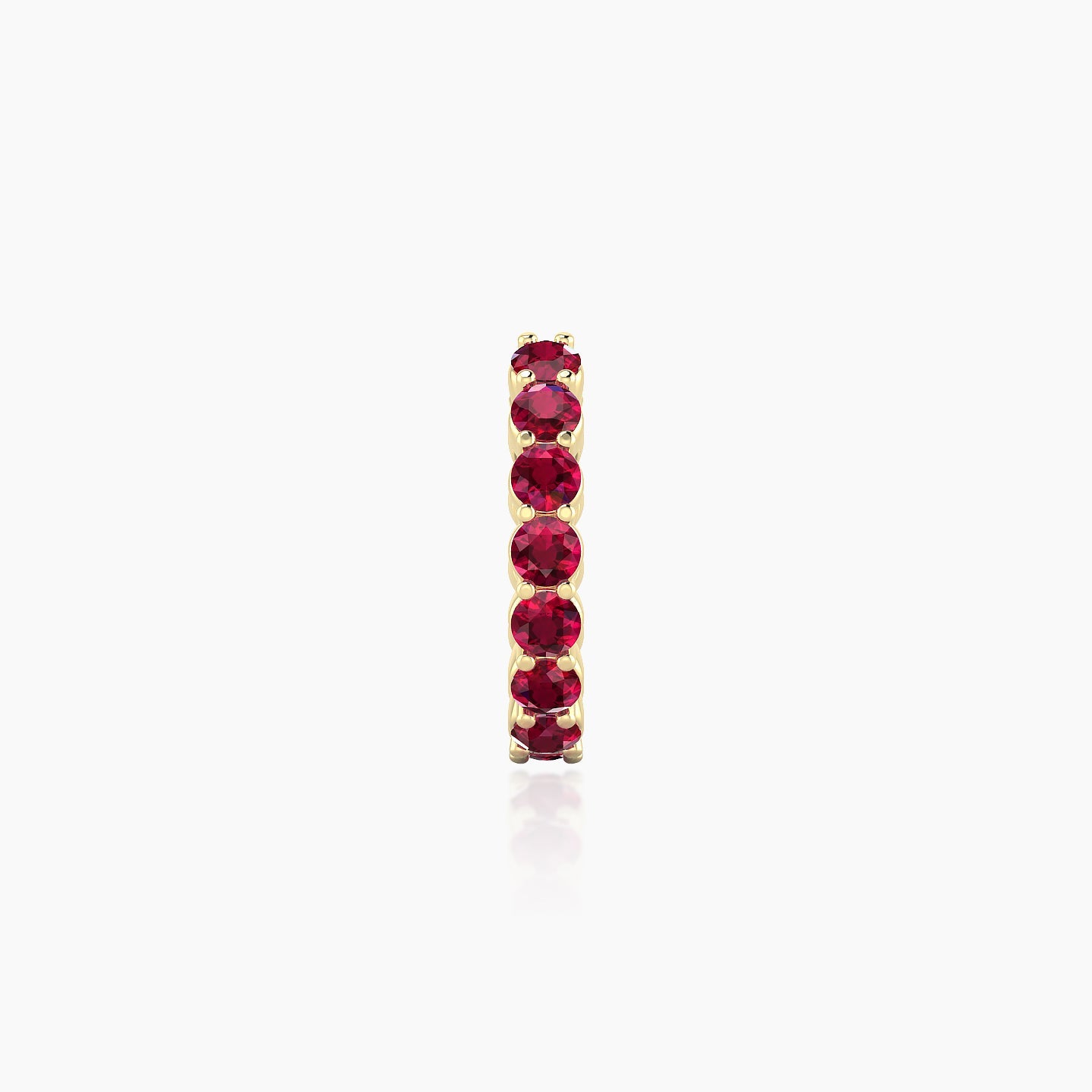 Vesta | 18k Yellow Gold 8 mm Ruby Hoop Piercing