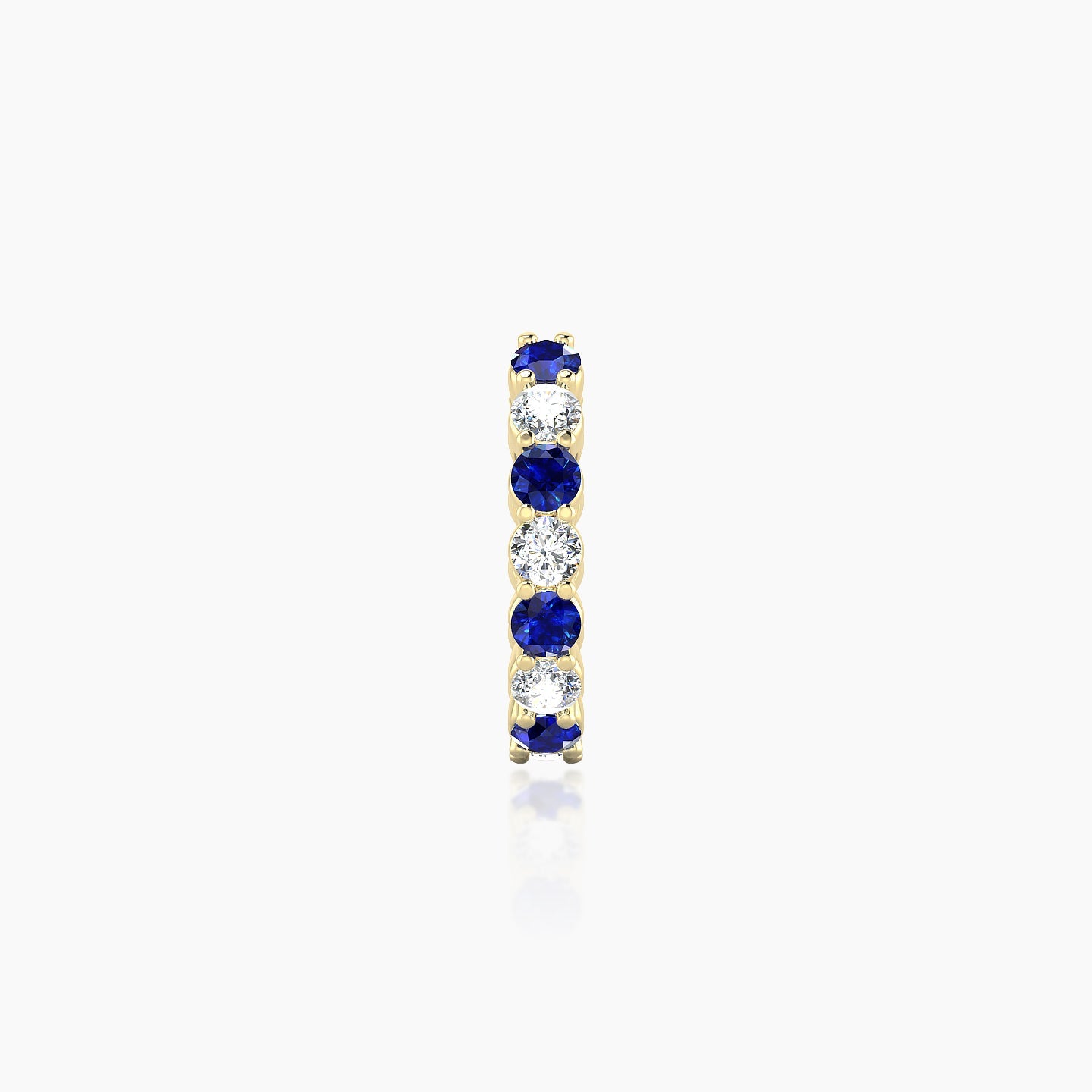 Vesta | 18k Yellow Gold 8 mm Sapphire & Diamond Hoop Piercing