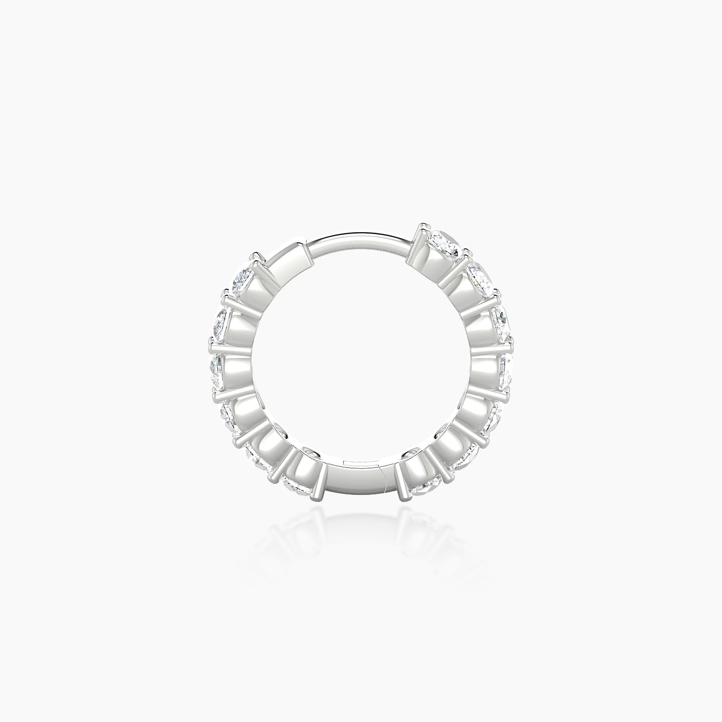 Vesta | 18k White Gold 8 mm Diamond Hoop Piercing