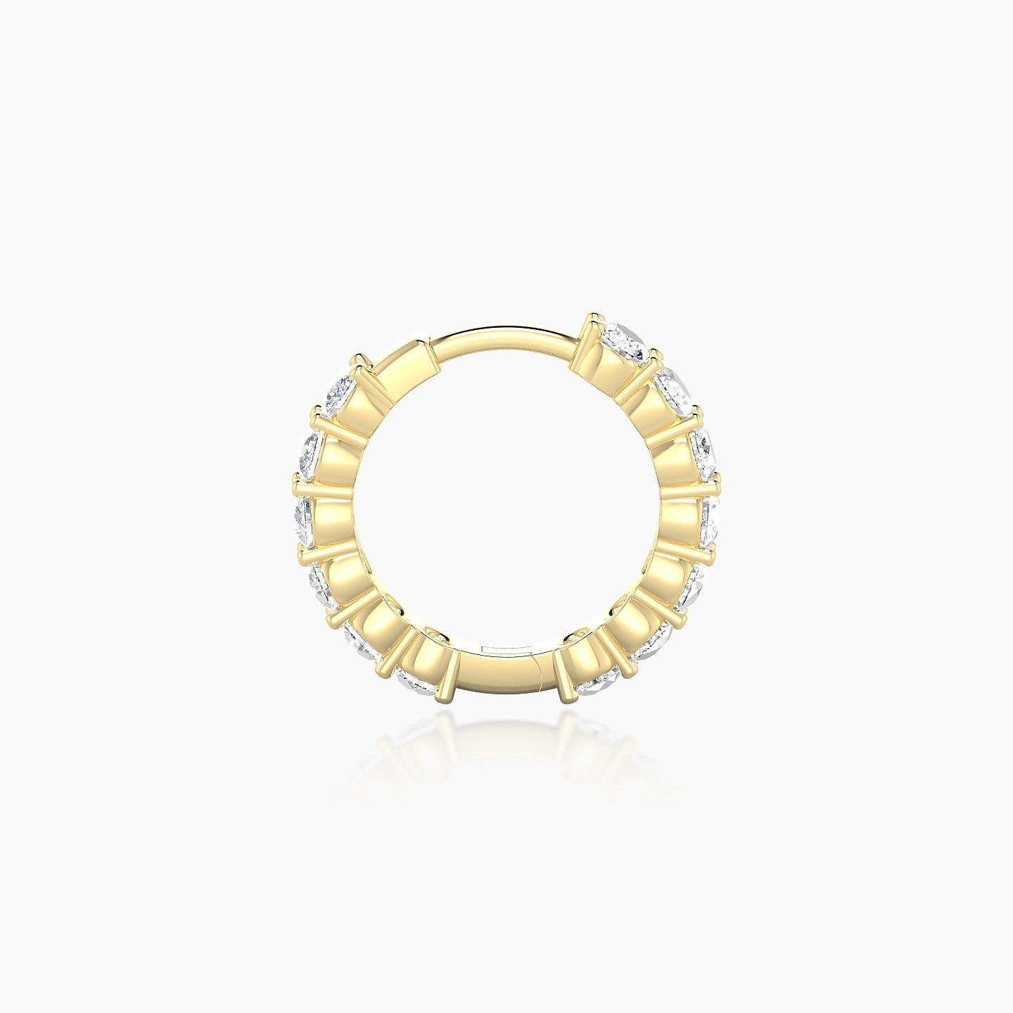 Vesta | 18k Yellow Gold 8 mm Diamond Hoop Piercing