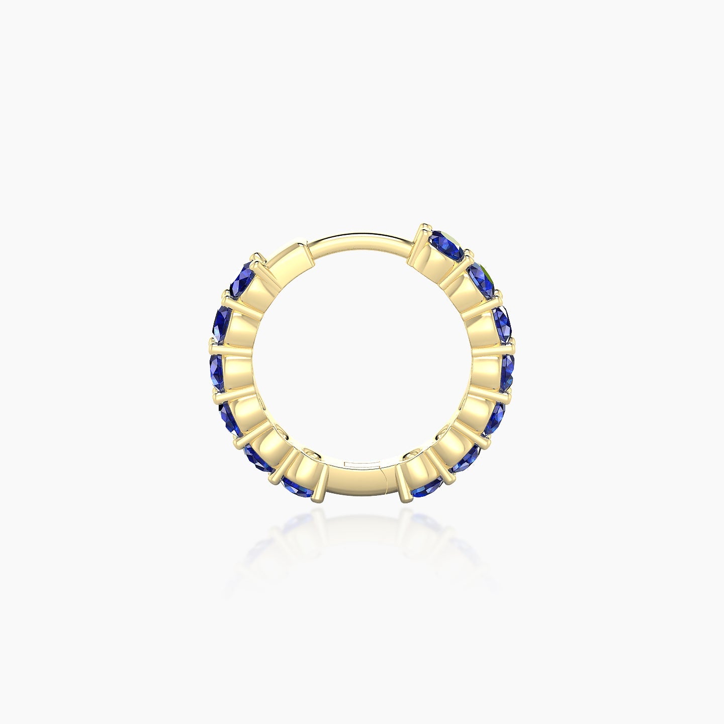 Vesta | 18k Yellow Gold 8 mm Sapphire Hoop Piercing