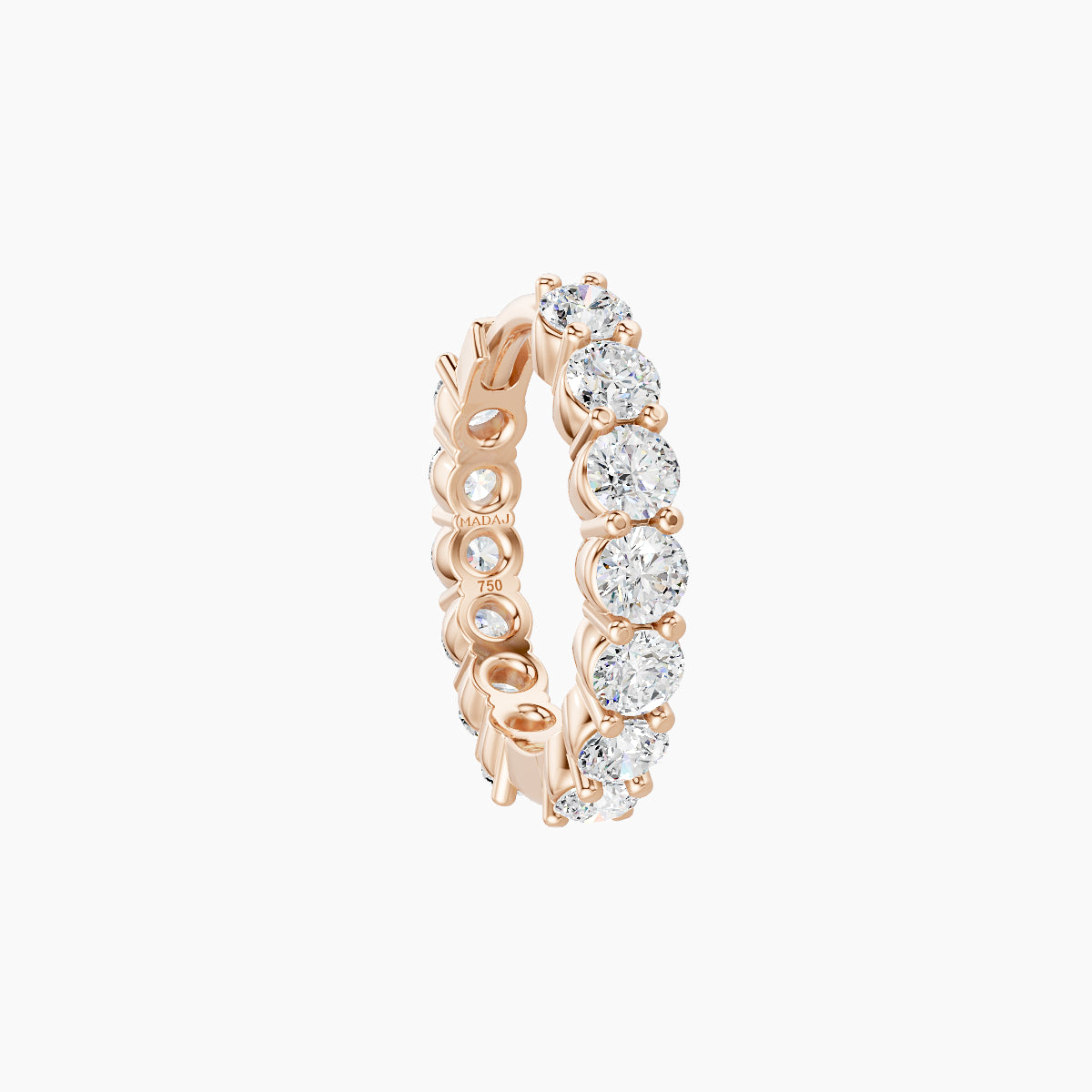 Vesta | 18k Rose Gold 8 mm Diamond Nose Ring Piercing