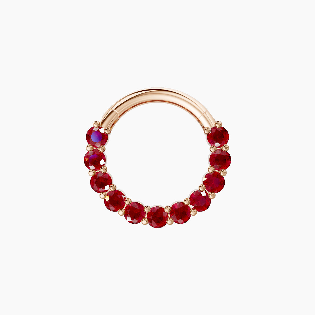 Vesta | 18k Rose Gold 8 mm Ruby Septum Piercing