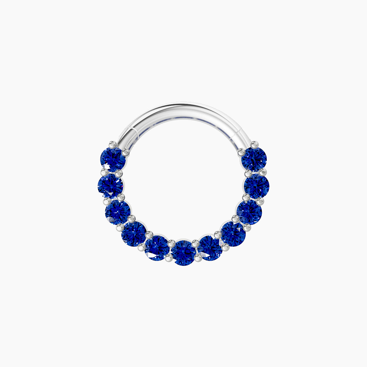 Vesta | 18k White Gold 8 mm Sapphire Septum Piercing