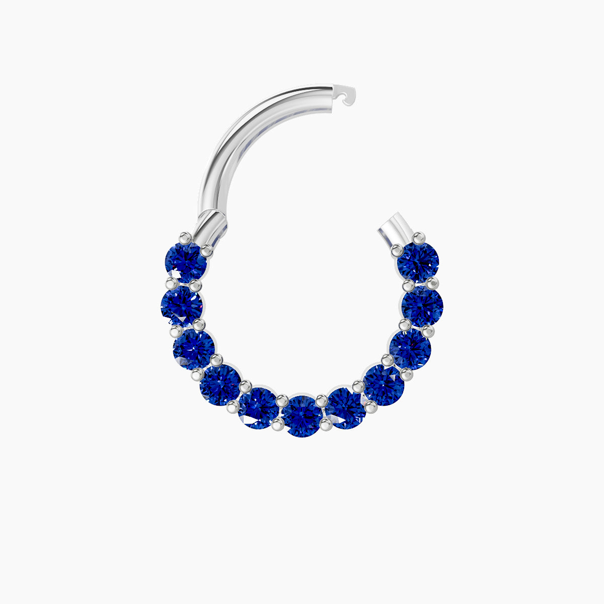 Vesta | 18k White Gold 8 mm Sapphire Septum Piercing
