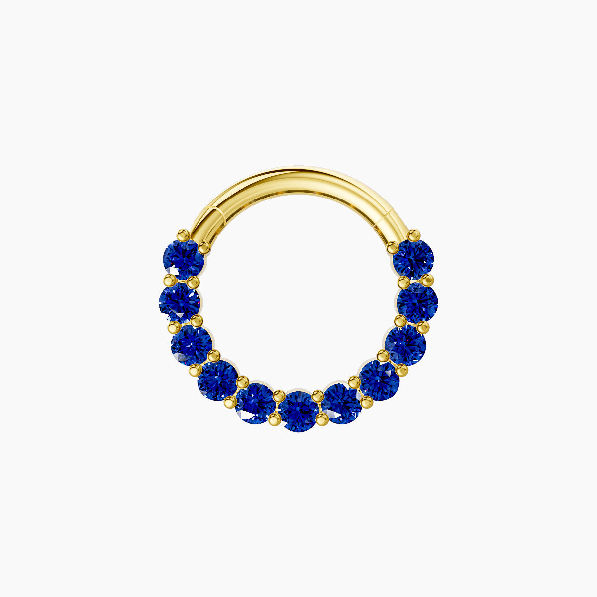 Vesta | 18k Yellow Gold 8 mm Sapphire Septum Piercing