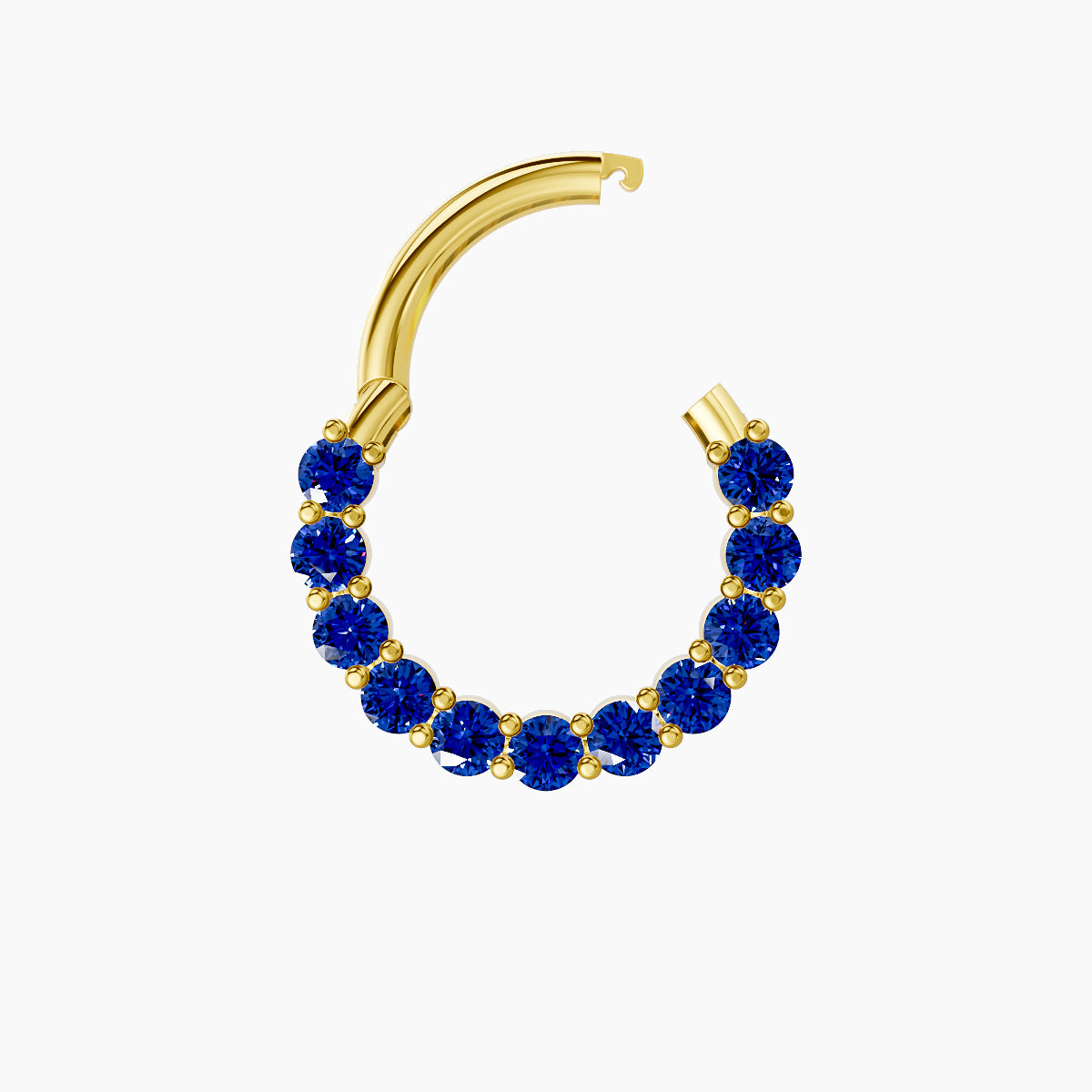 Vesta | 18k Yellow Gold 8 mm Sapphire Septum Piercing
