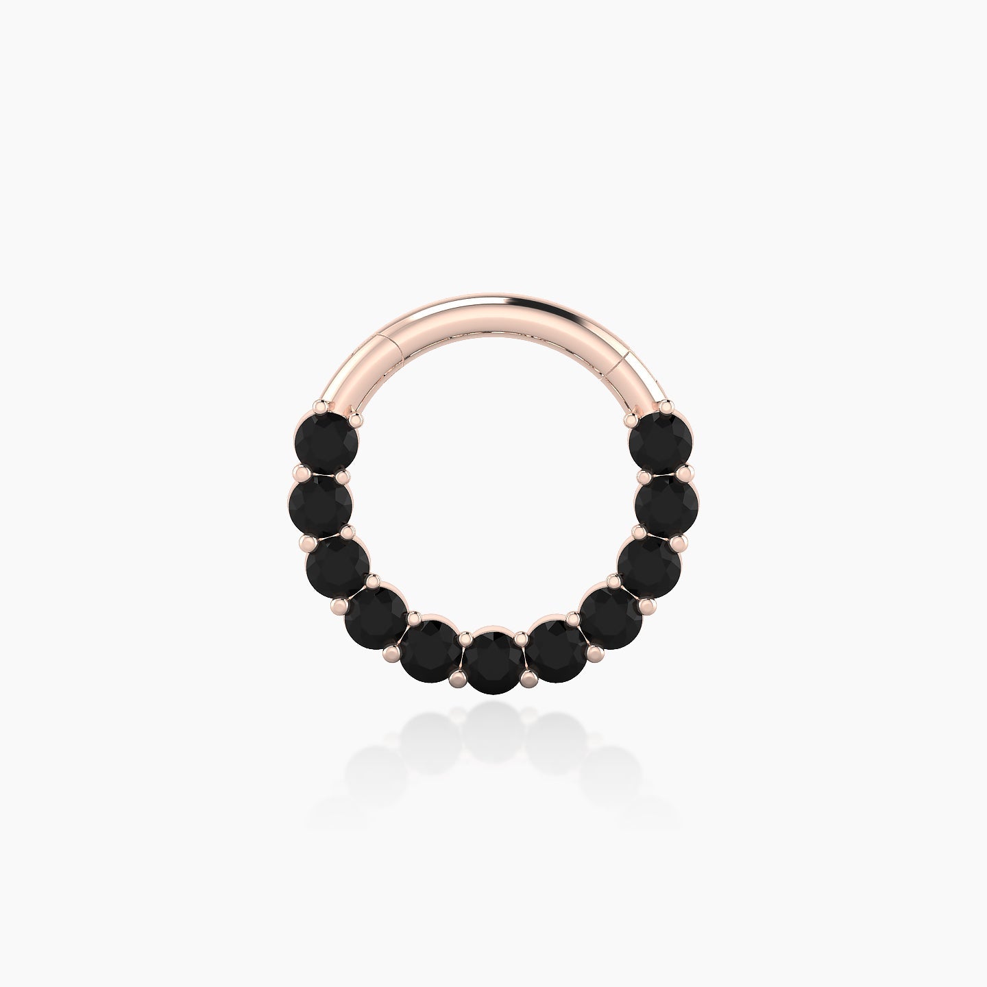 Vesta | 18k Rose Gold 8 mm Black Diamond Septum Piercing