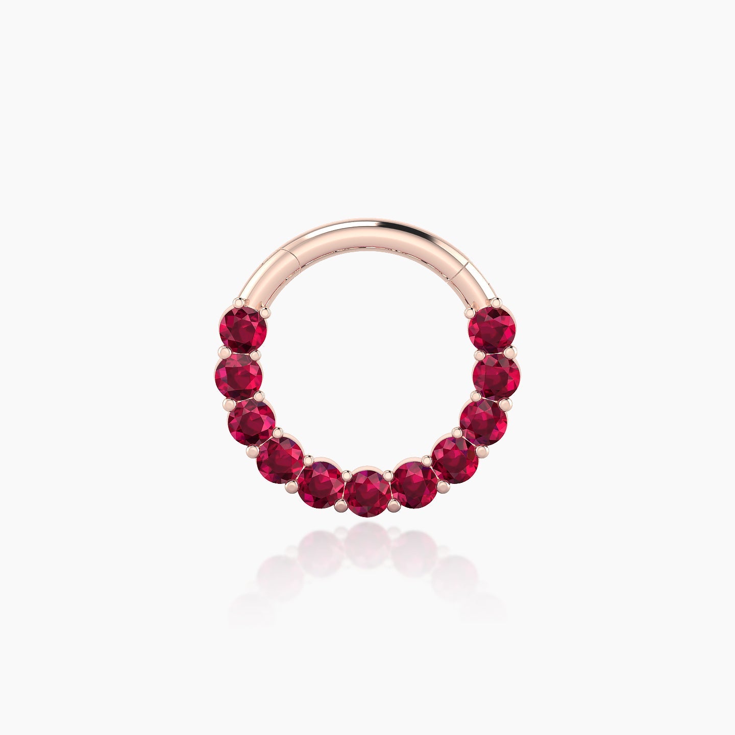 Vesta | 18k Rose Gold 8 mm Ruby Septum Piercing