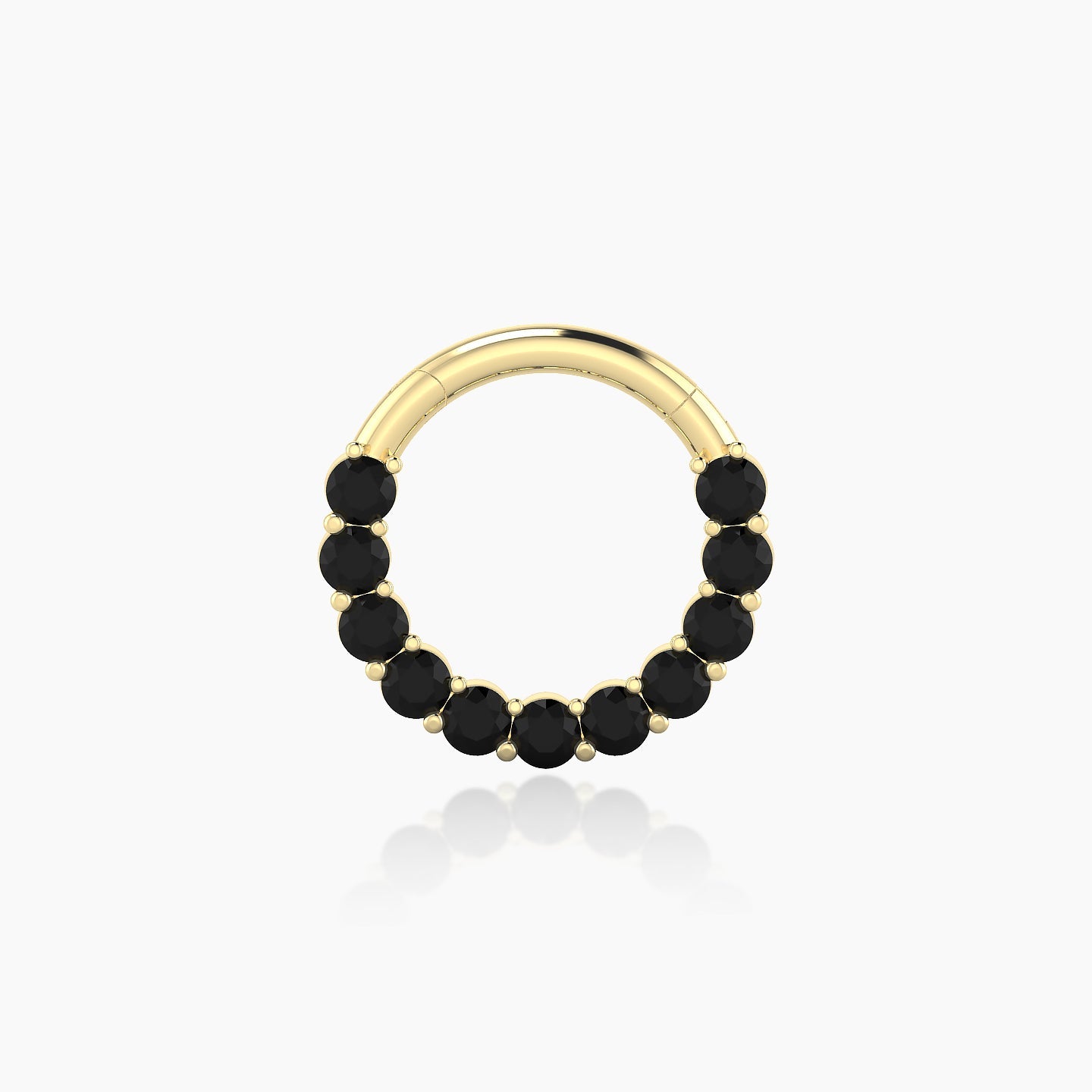 Vesta | 18k Yellow Gold 8 mm Black Diamond Septum Piercing