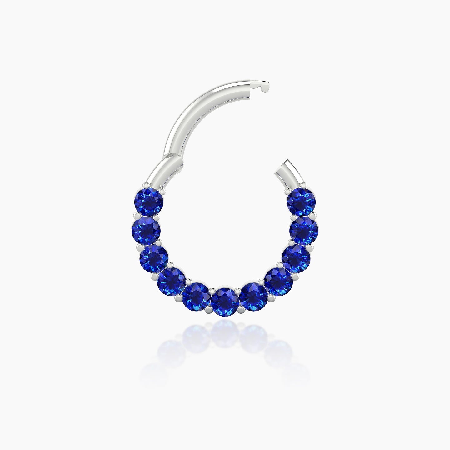 Vesta | 18k White Gold 8 mm Sapphire Septum Piercing