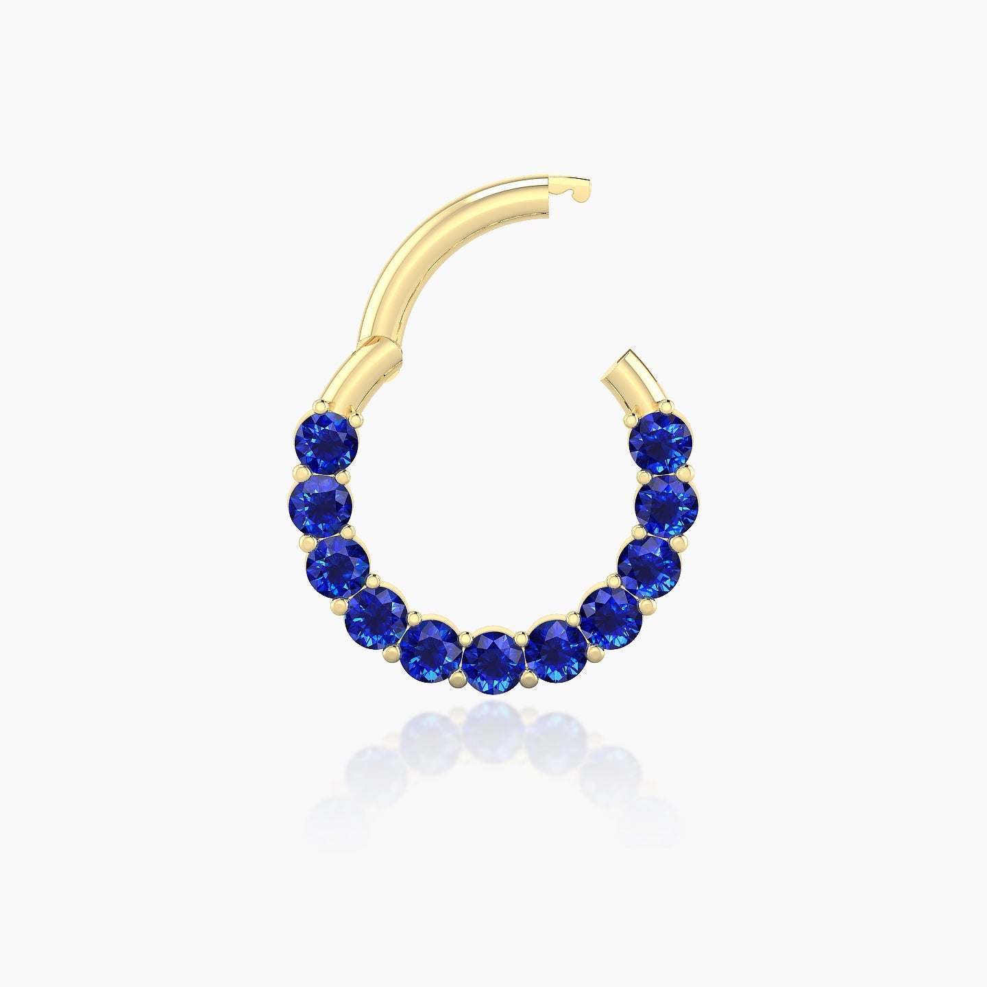 Vesta | 18k Yellow Gold 8 mm Sapphire Septum Piercing