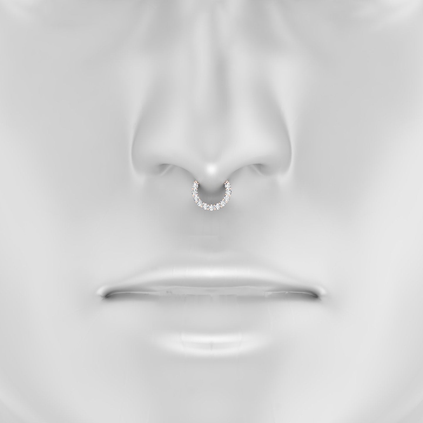 Vesta | 18k Rose Gold 8 mm Diamond Septum Piercing