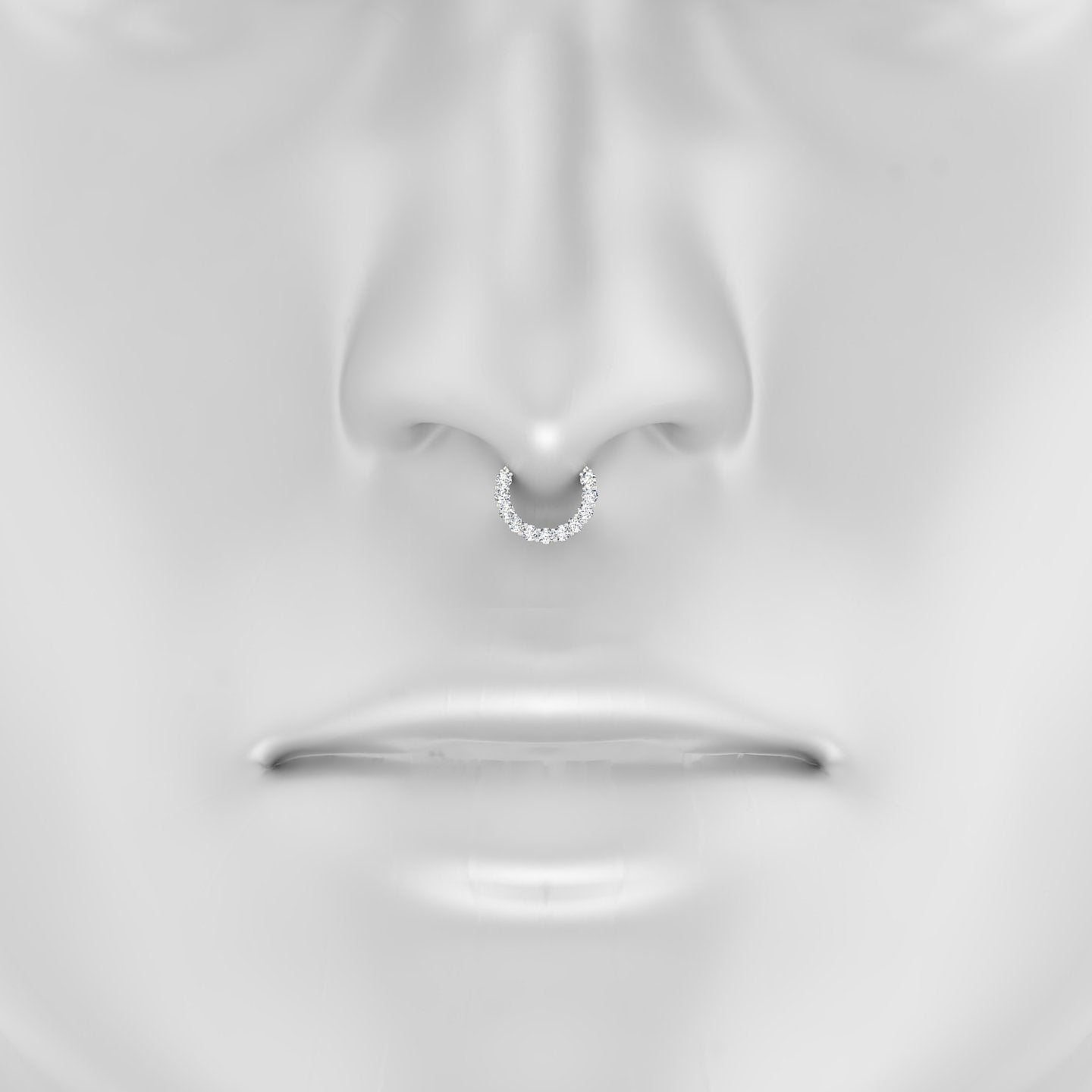 Vesta | 18k White Gold 8 mm Diamond Septum Piercing