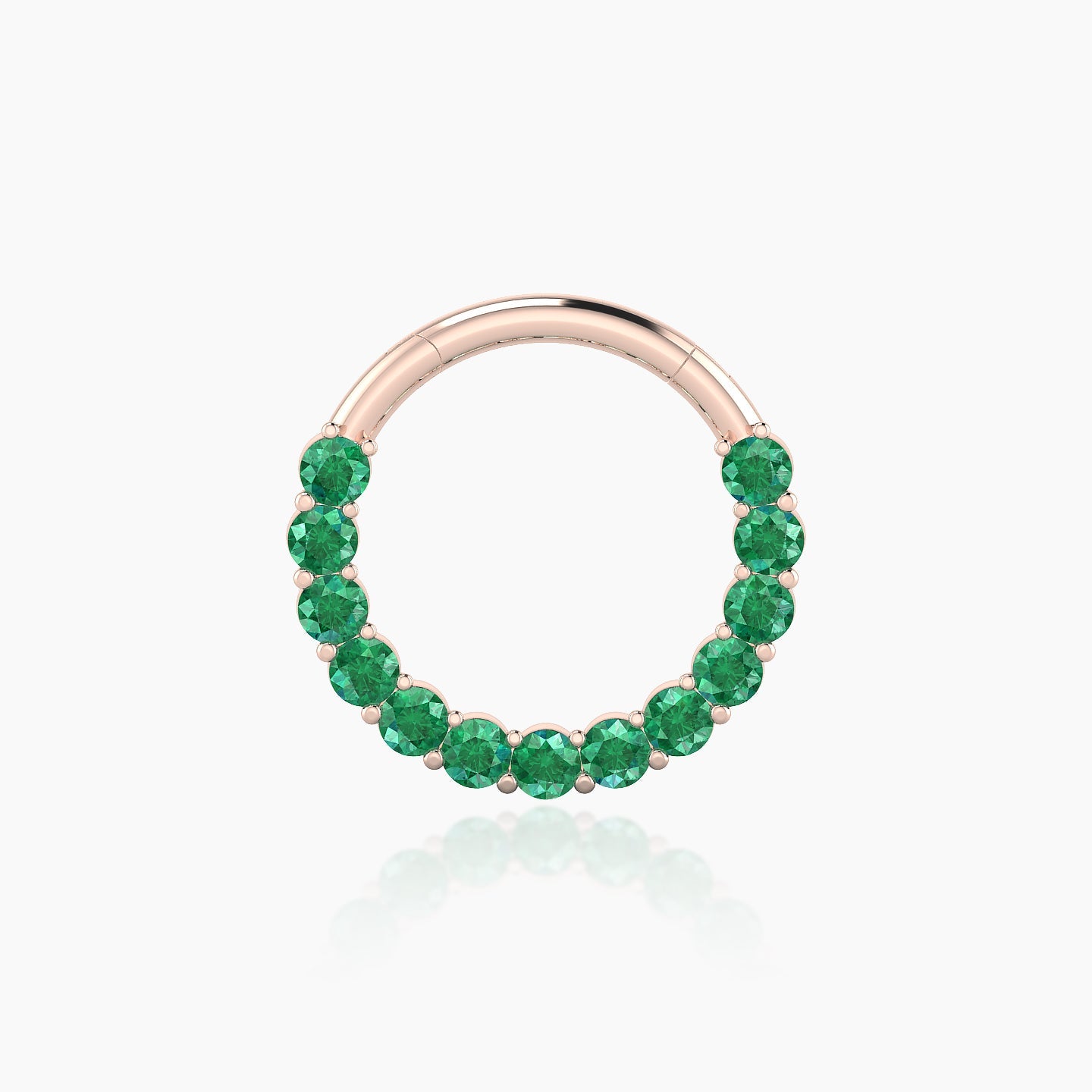 Vesta | 18k Rose Gold 9.5 mm Emerald Daith Piercing