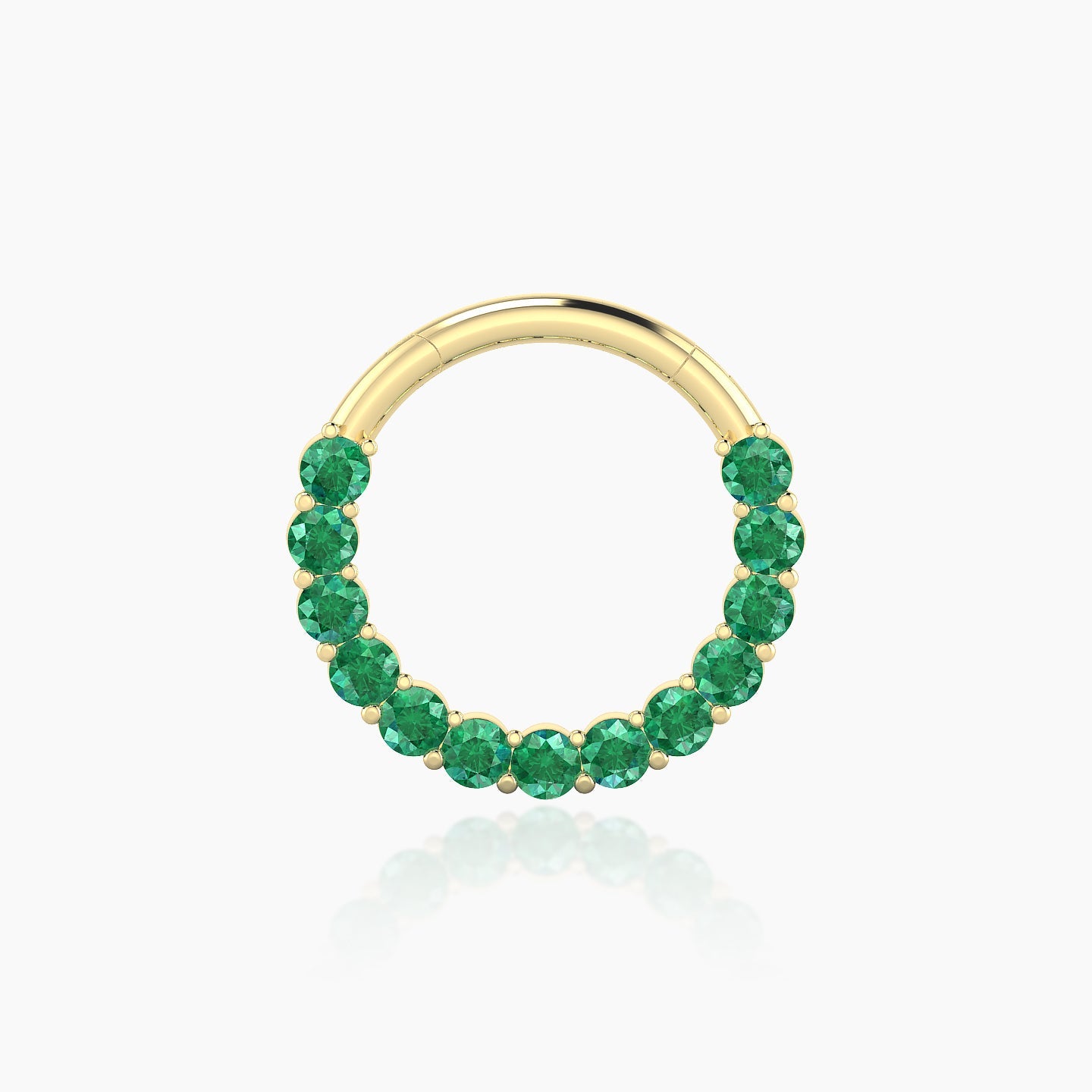 Vesta | 18k Yellow Gold 9.5 mm Emerald Daith Piercing