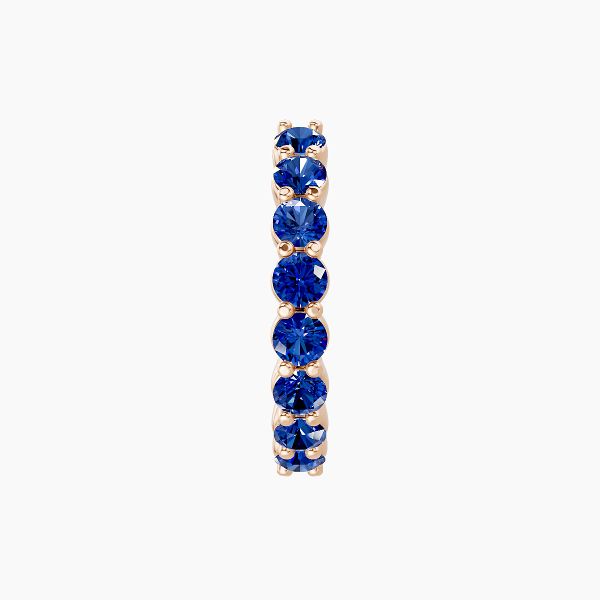 Vesta | 18k Rose Gold 9.5 mm Sapphire Hoop Piercing