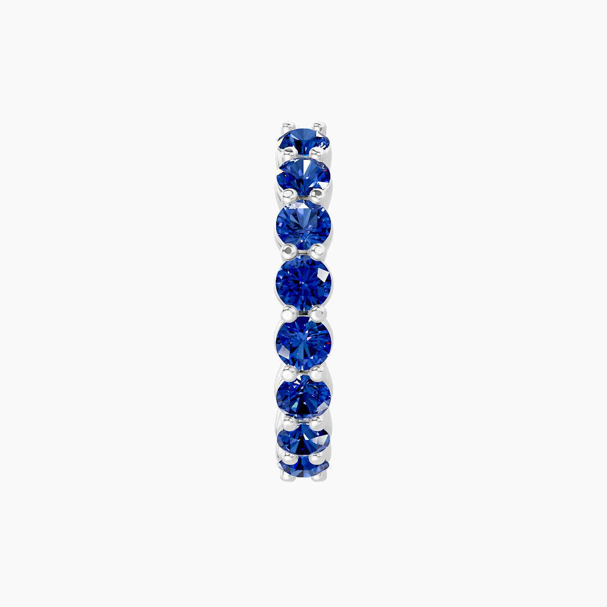 Vesta | 18k White Gold 9.5 mm Sapphire Hoop Piercing