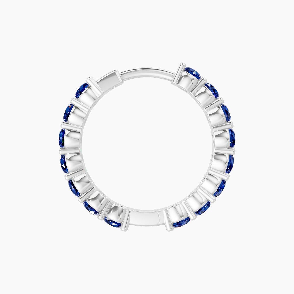 Vesta | 18k White Gold 9.5 mm Sapphire Hoop Piercing